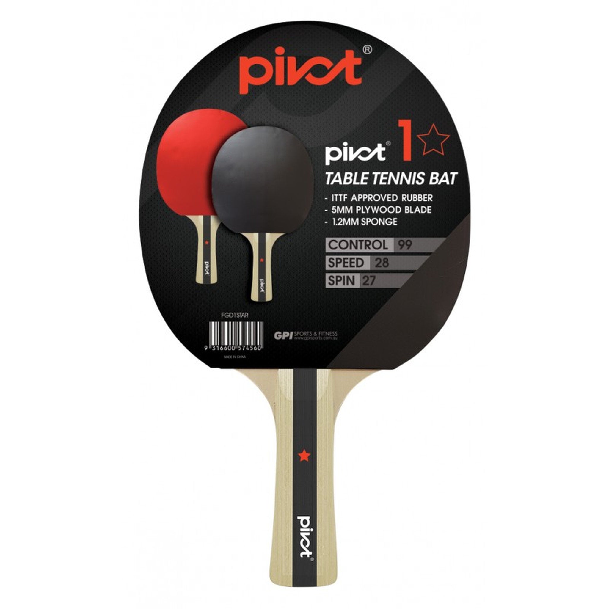 Pivot 1 Star Table Tennis Racquet