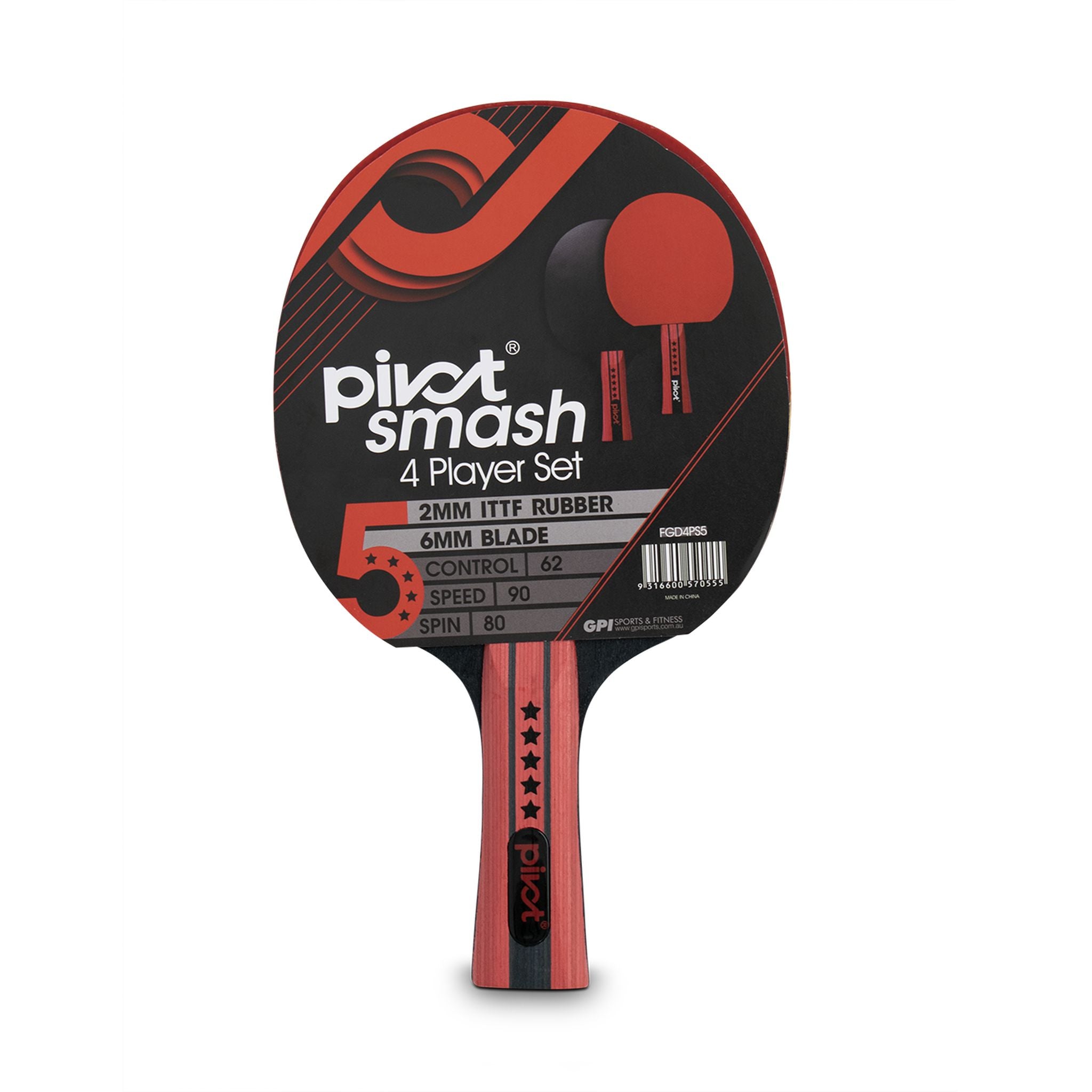 Pivot Table Tennis 4 Player Set 5 Star