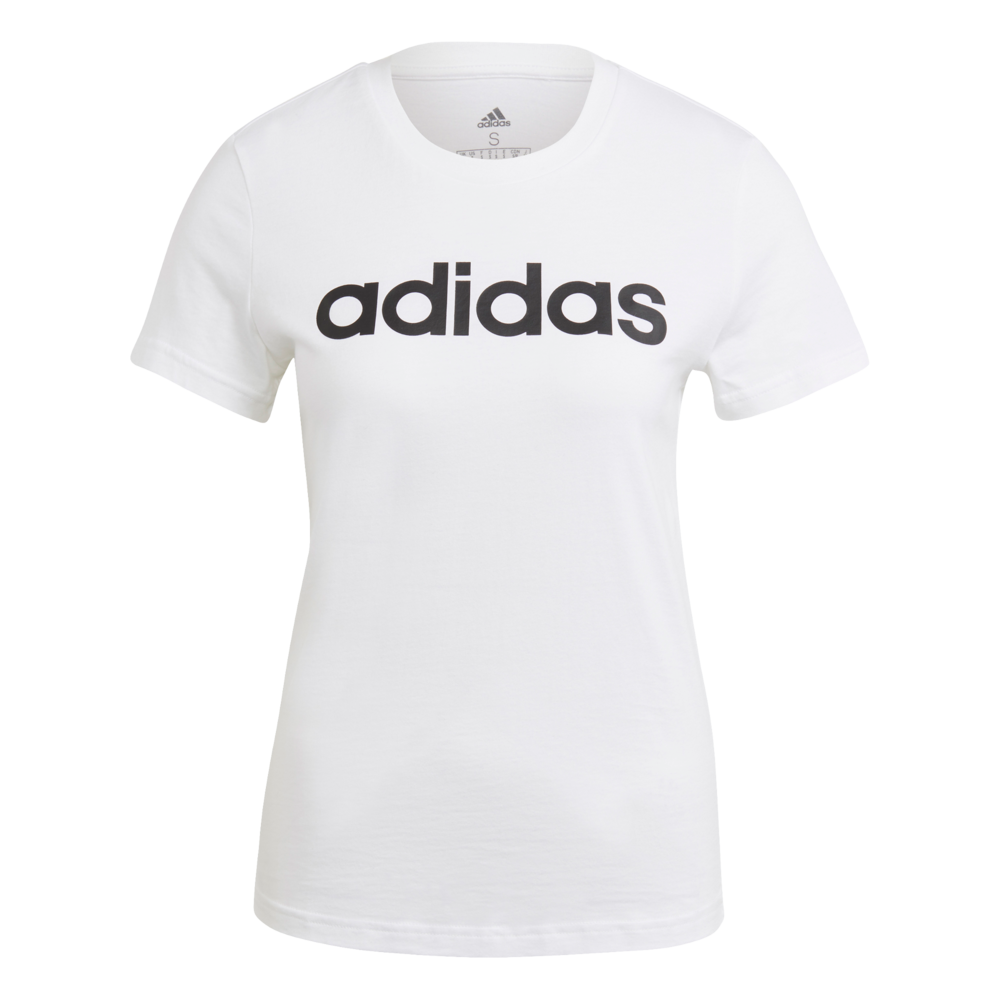 White, adidas Linear Women's Tee Img 2 | SportsPower