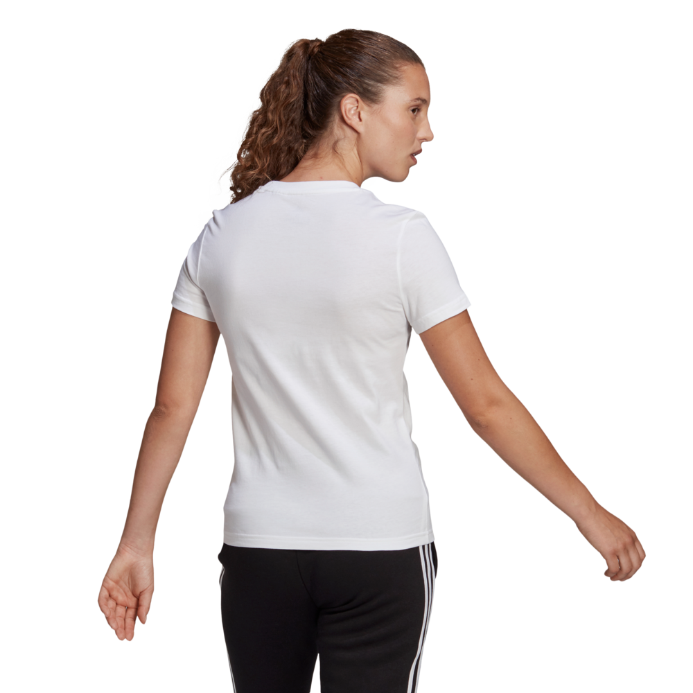 White, adidas Linear Women's Tee Img 1 | SportsPower