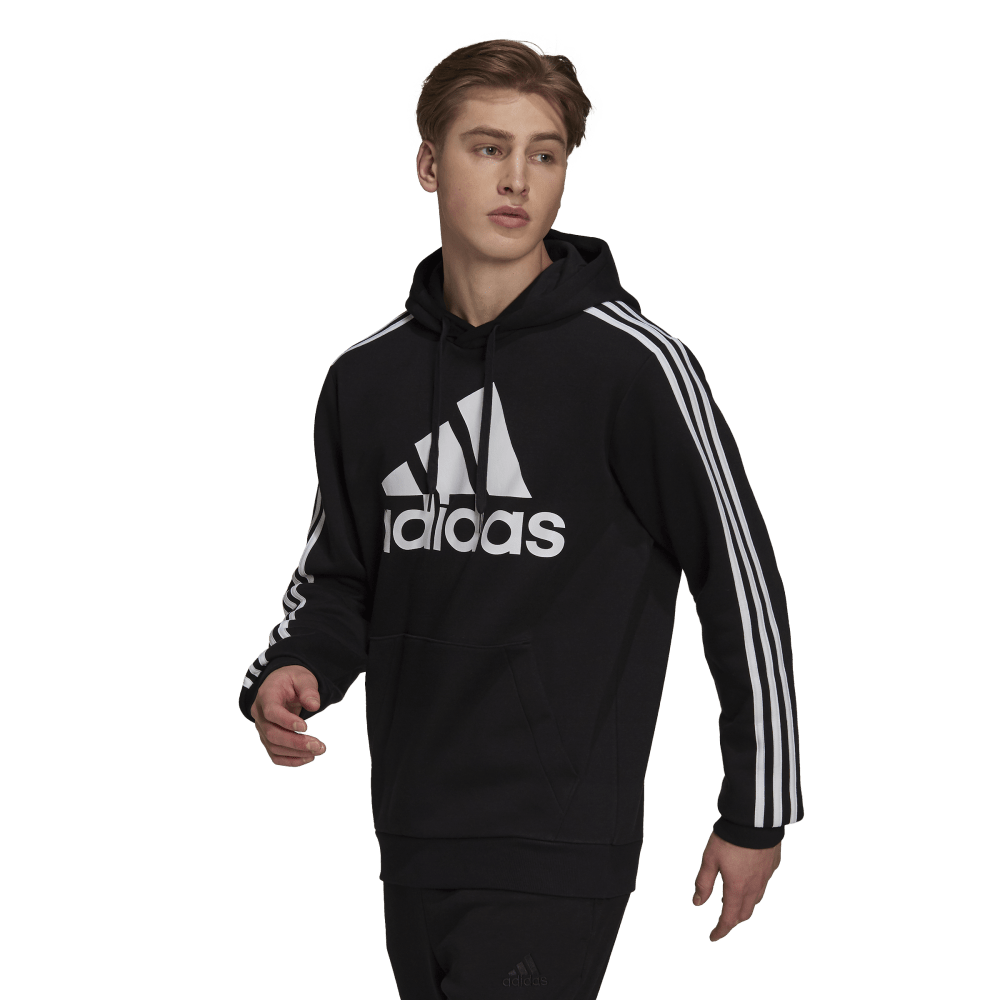 adidas Essentials Fleece 3-Stripes Mens Logo Hoodie