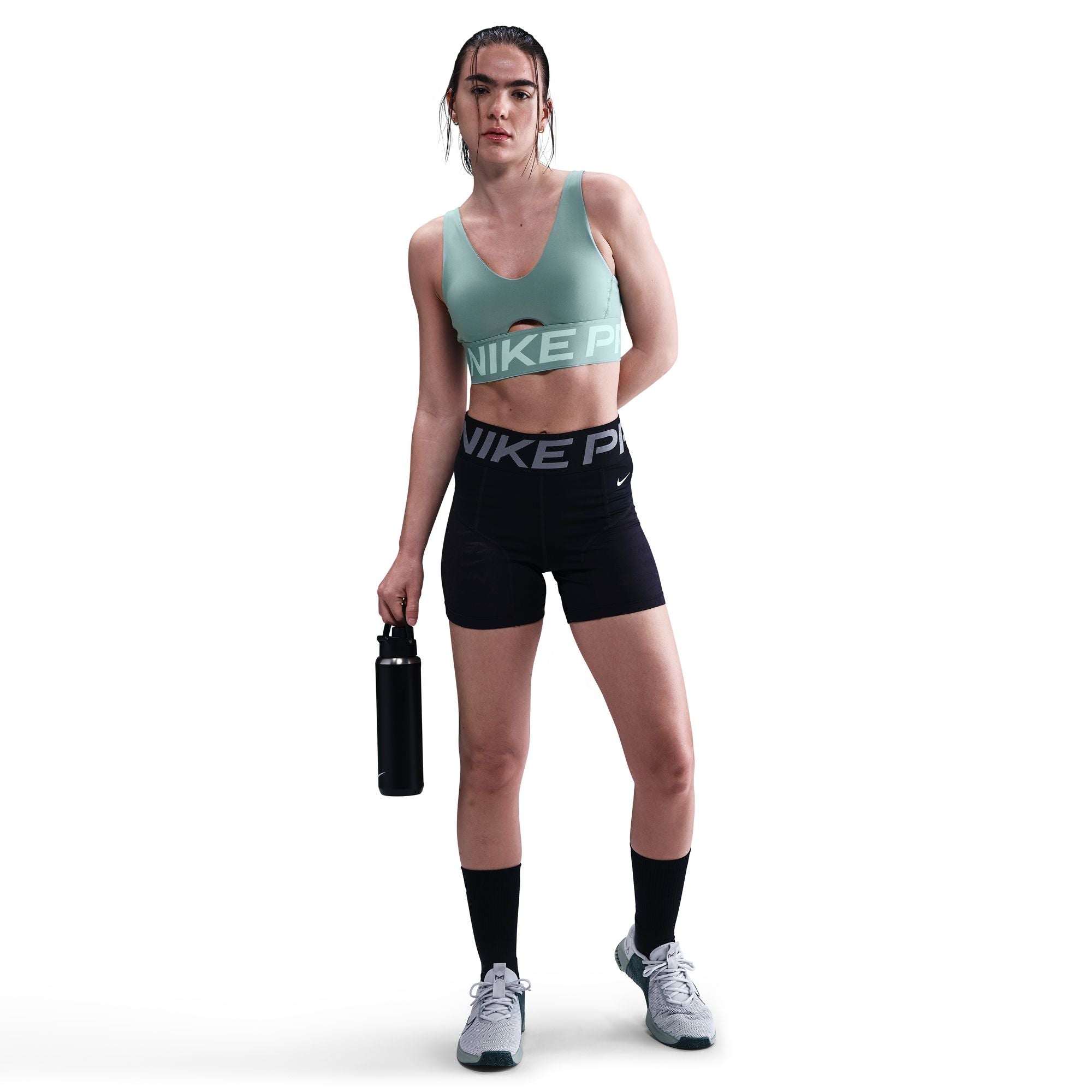 Nike Pro Indy Plunge Medium-Support Padded Womens Sports Bra
