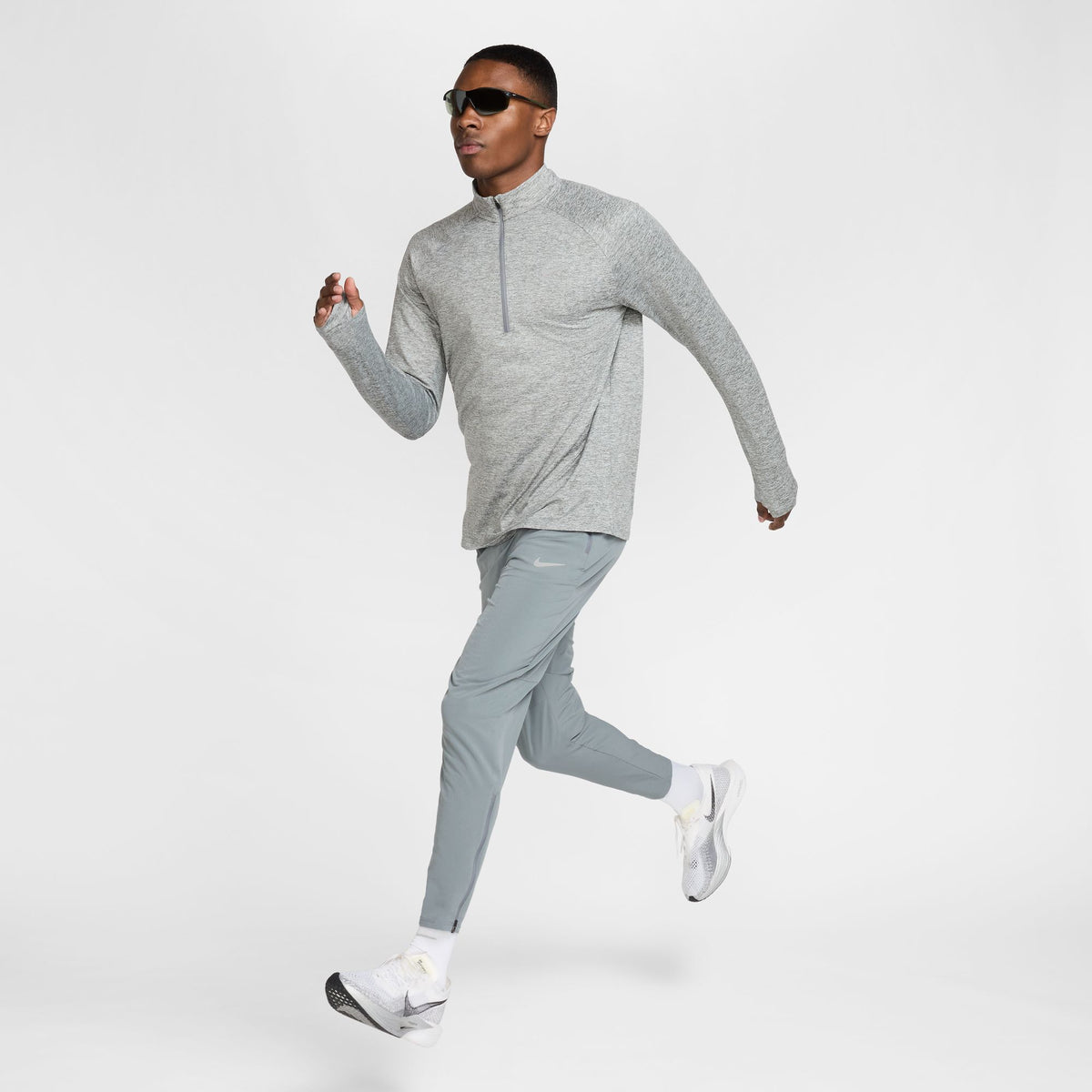 Nike Stride Dri-FIT Quarter-Zip Mens Long-Sleeve Running Tee