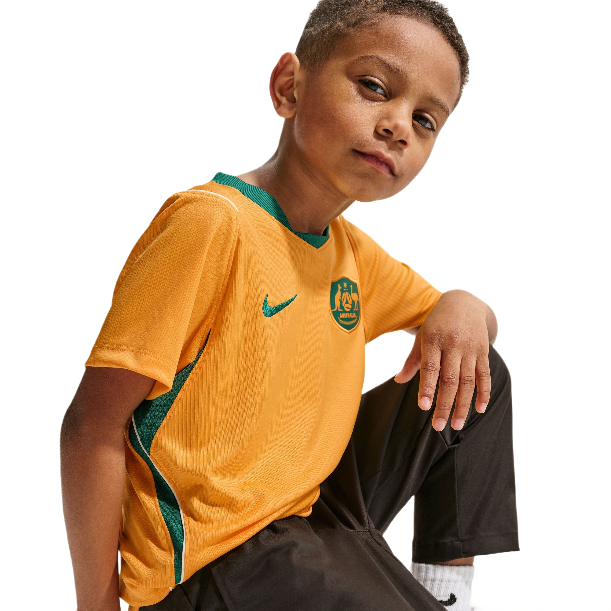 Nike Australia 2026 Stadium Home Kids Soccer Jersey