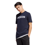 adidas Essentials Single Jersey Linear Embroidered Logo Mens Tee