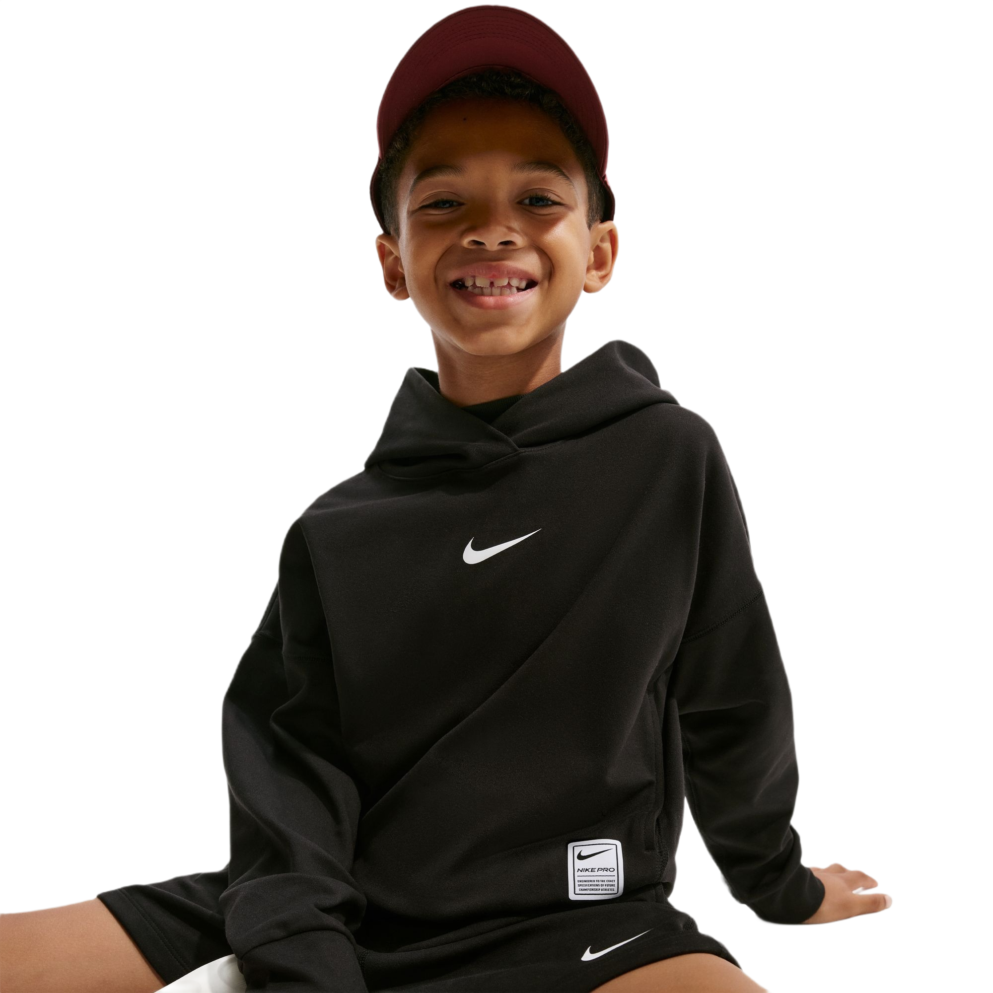 Nike Pro Dri-FIT Fleece Boys Pullover Hoodie