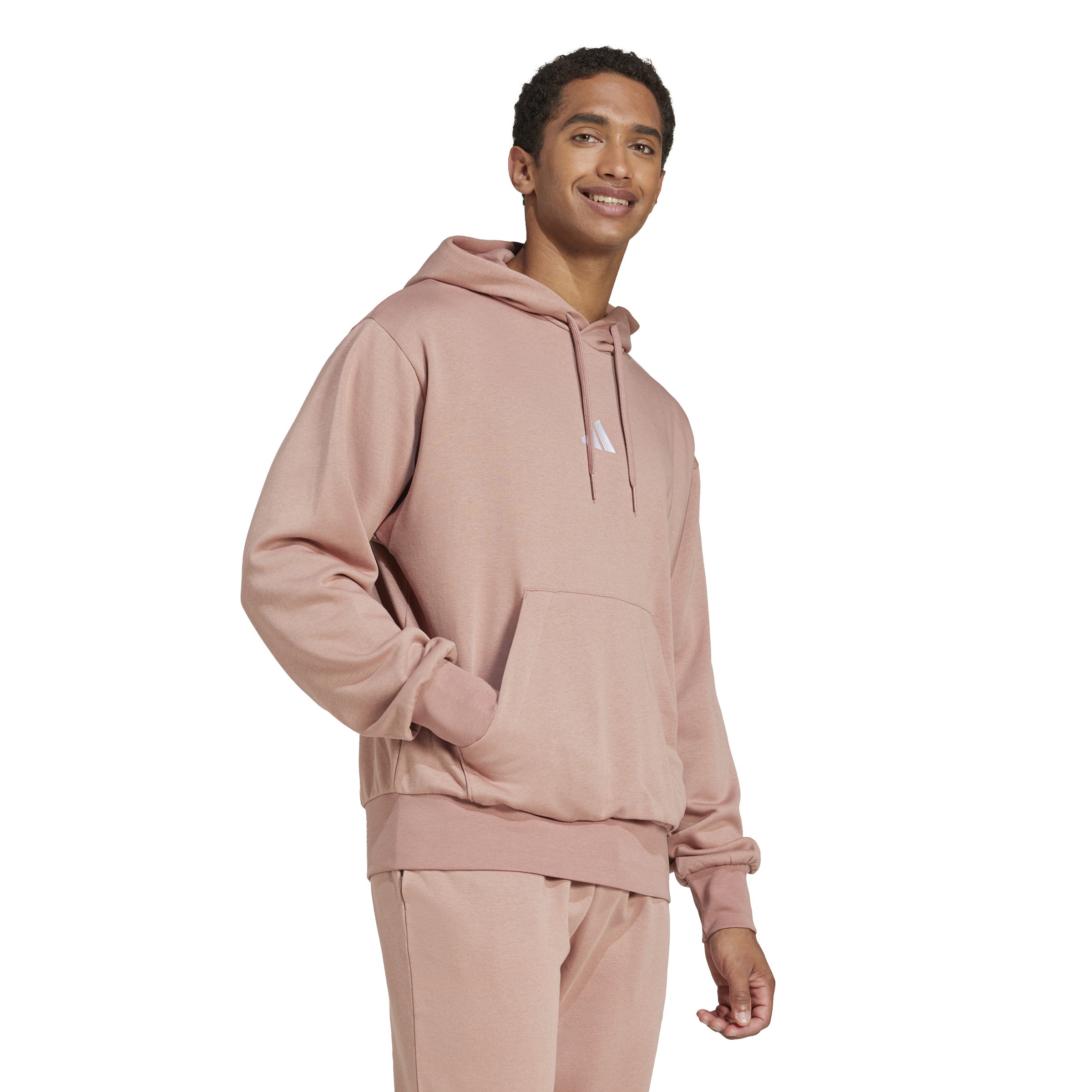 adidas Essentials Feel Cozy Mens Fleece Hoodie