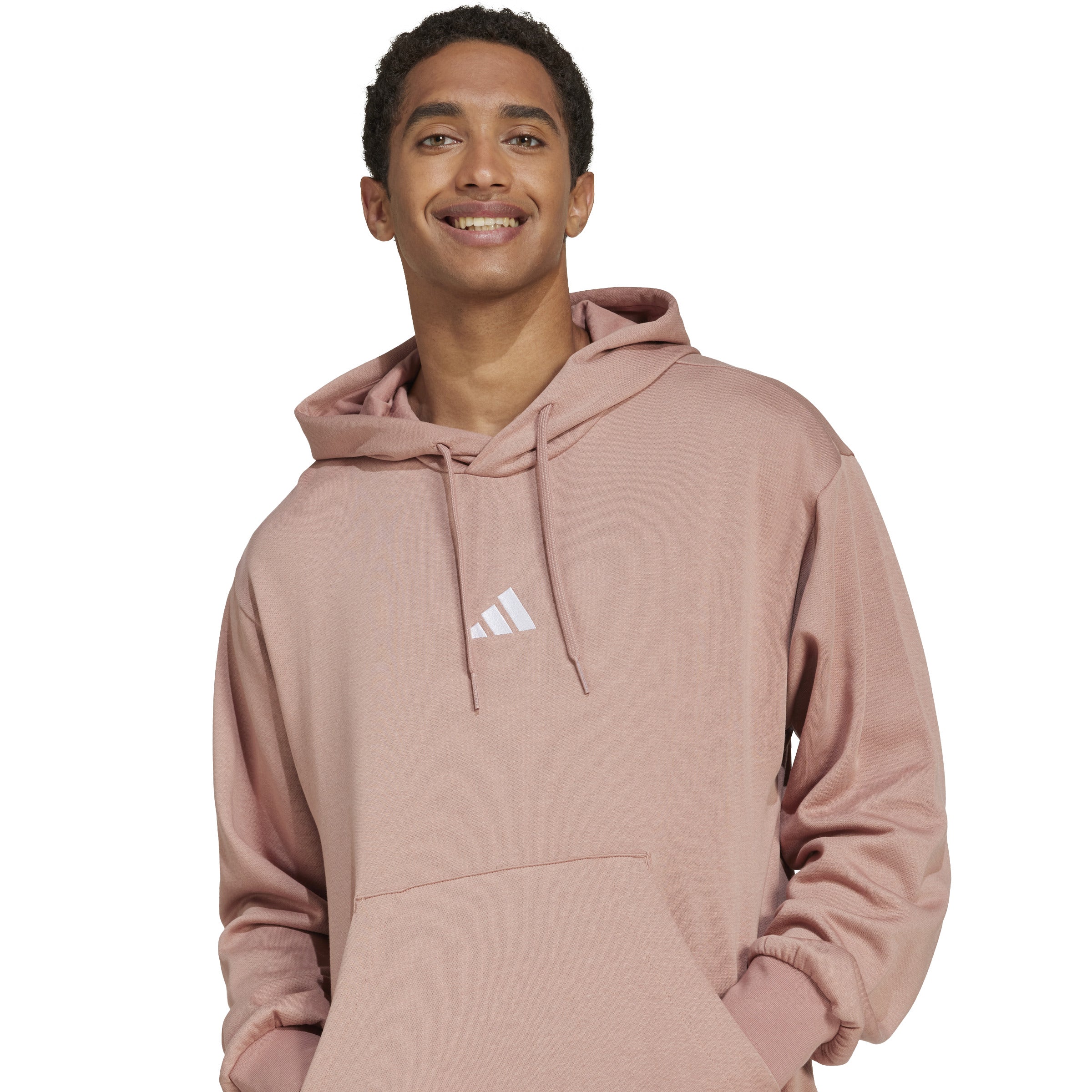 adidas Essentials Feel Cozy Mens Fleece Hoodie