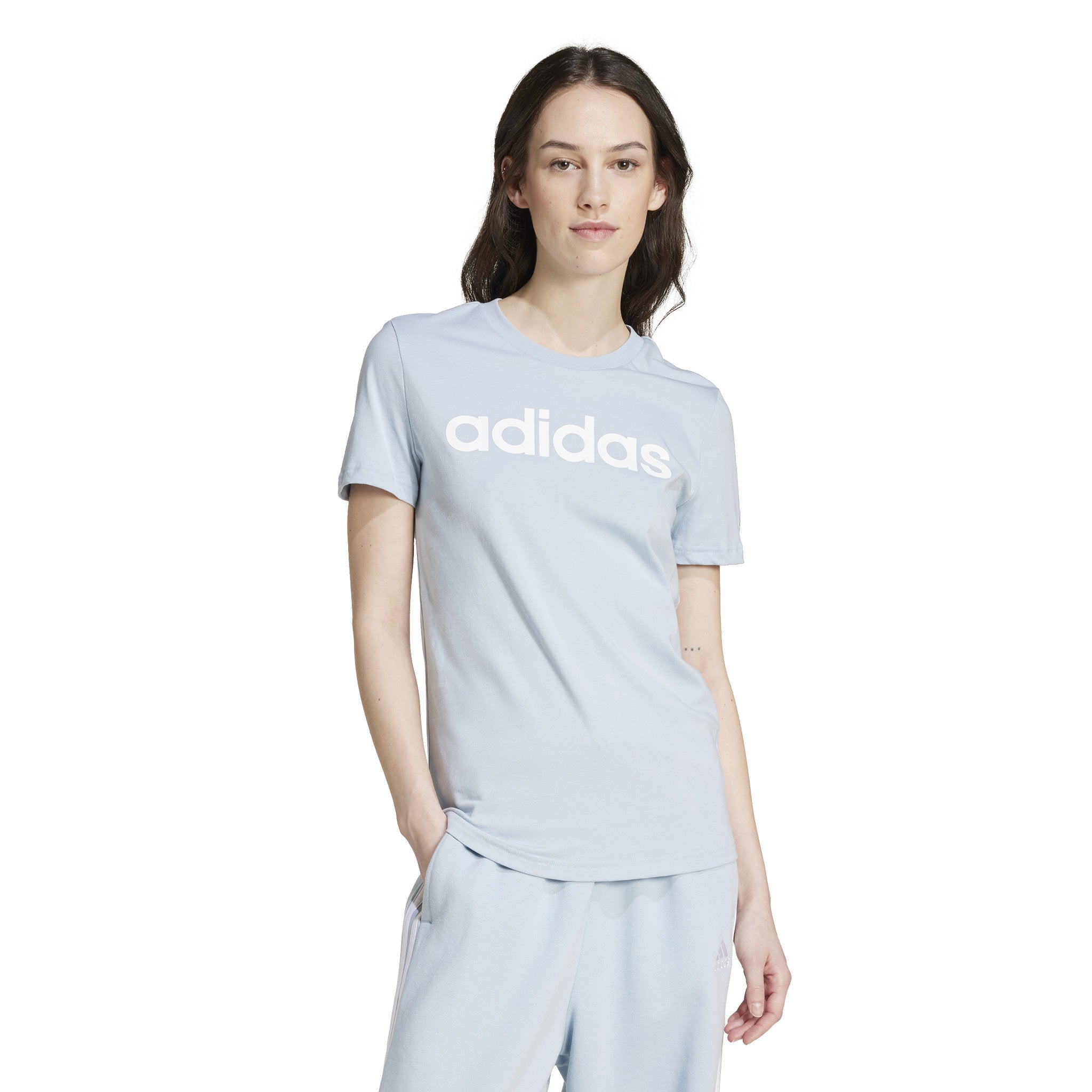 adidas Essentials Slim Logo Womens Tee