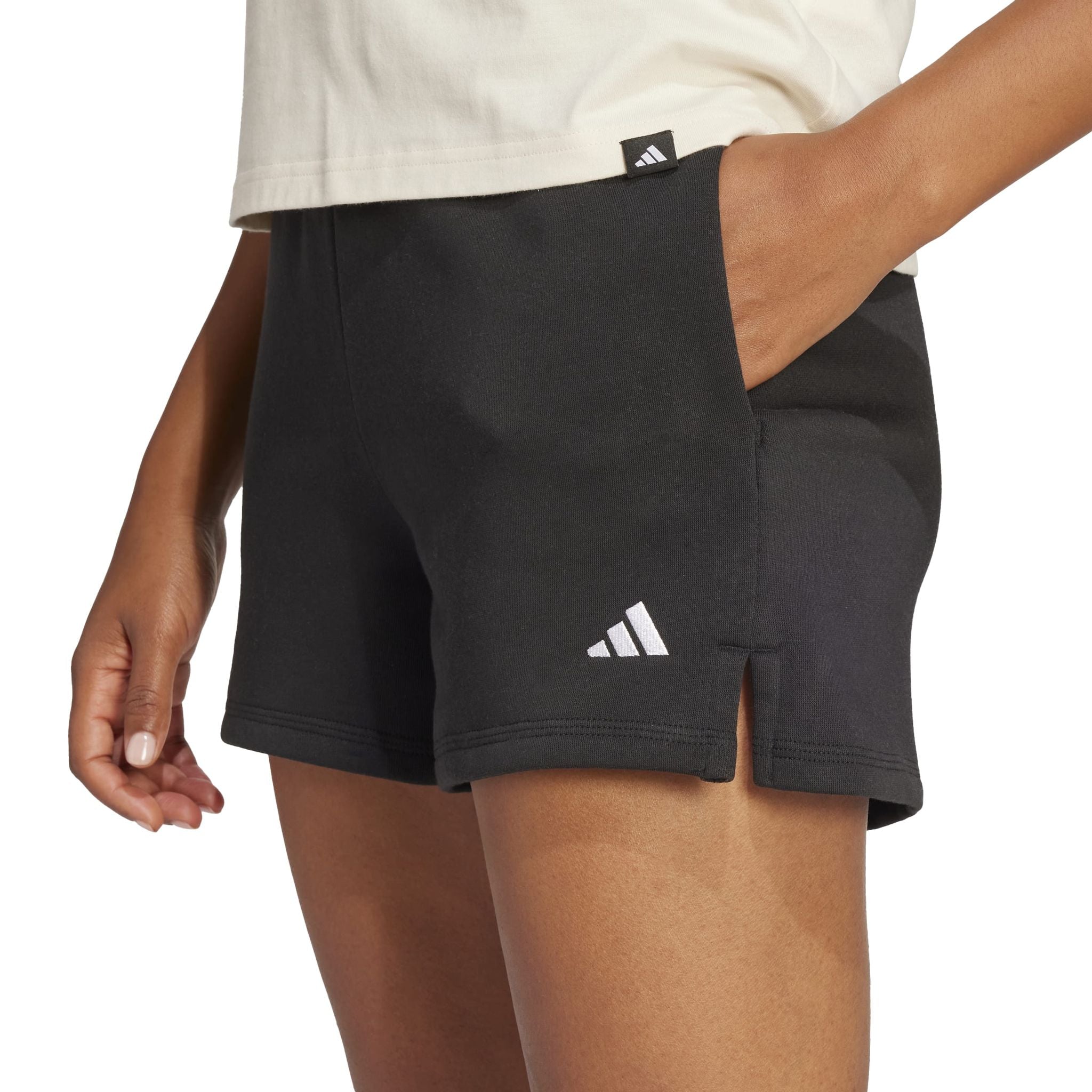 adidas Essentials Small Logo Feel Cozy Womens Shorts