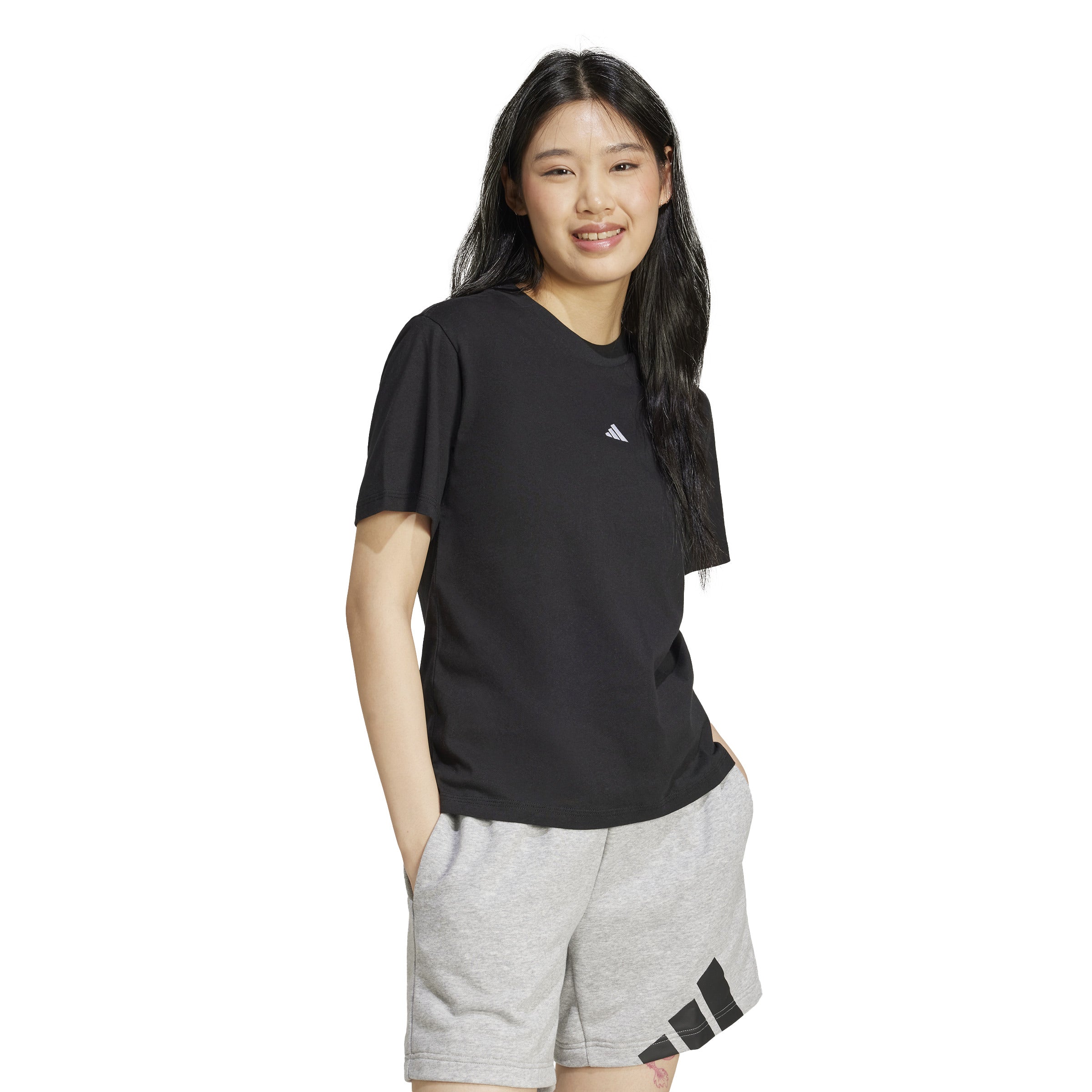 adidas Essentials Small Logo Cotton Womens Tee