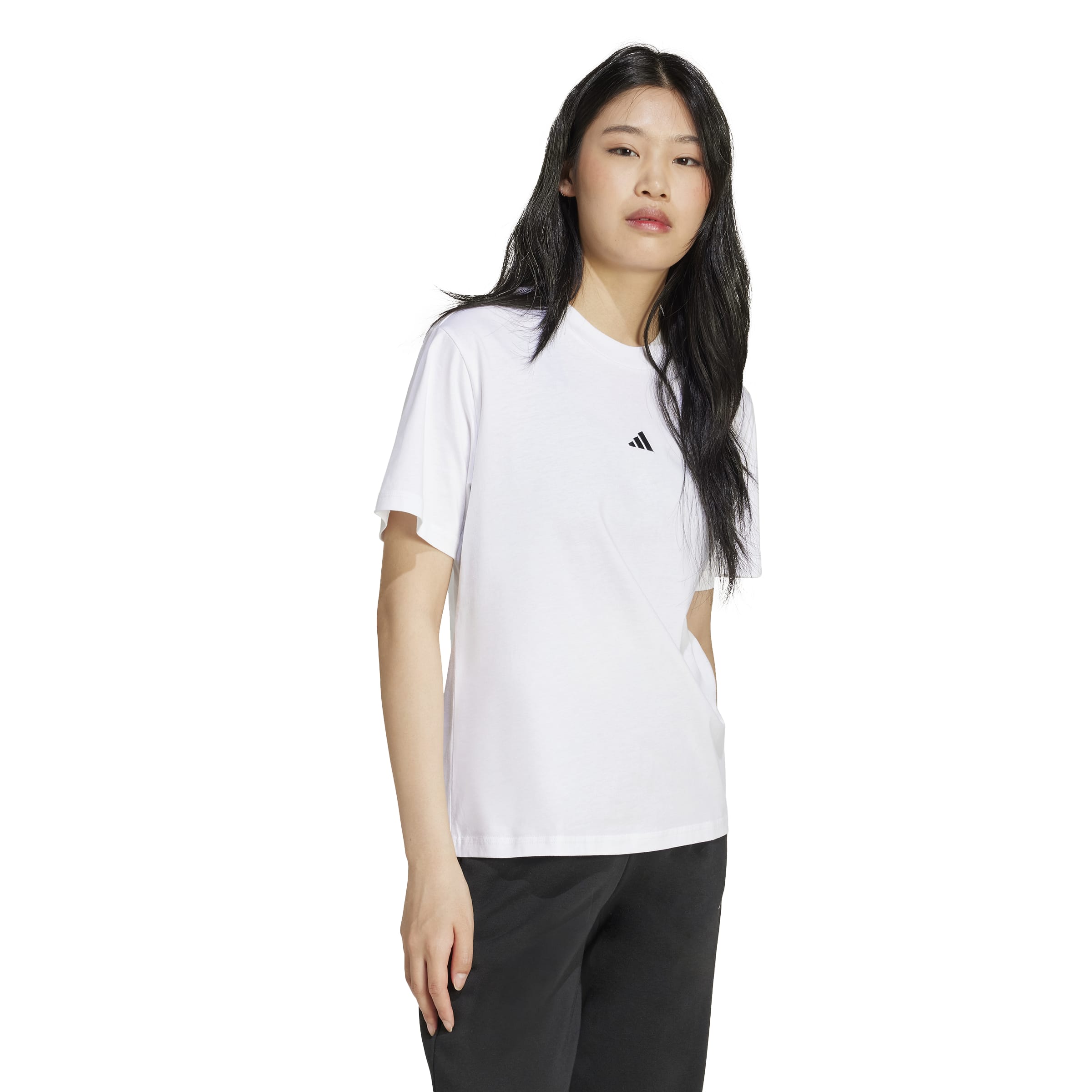 adidas Essentials Small Logo Cotton Womens Tee