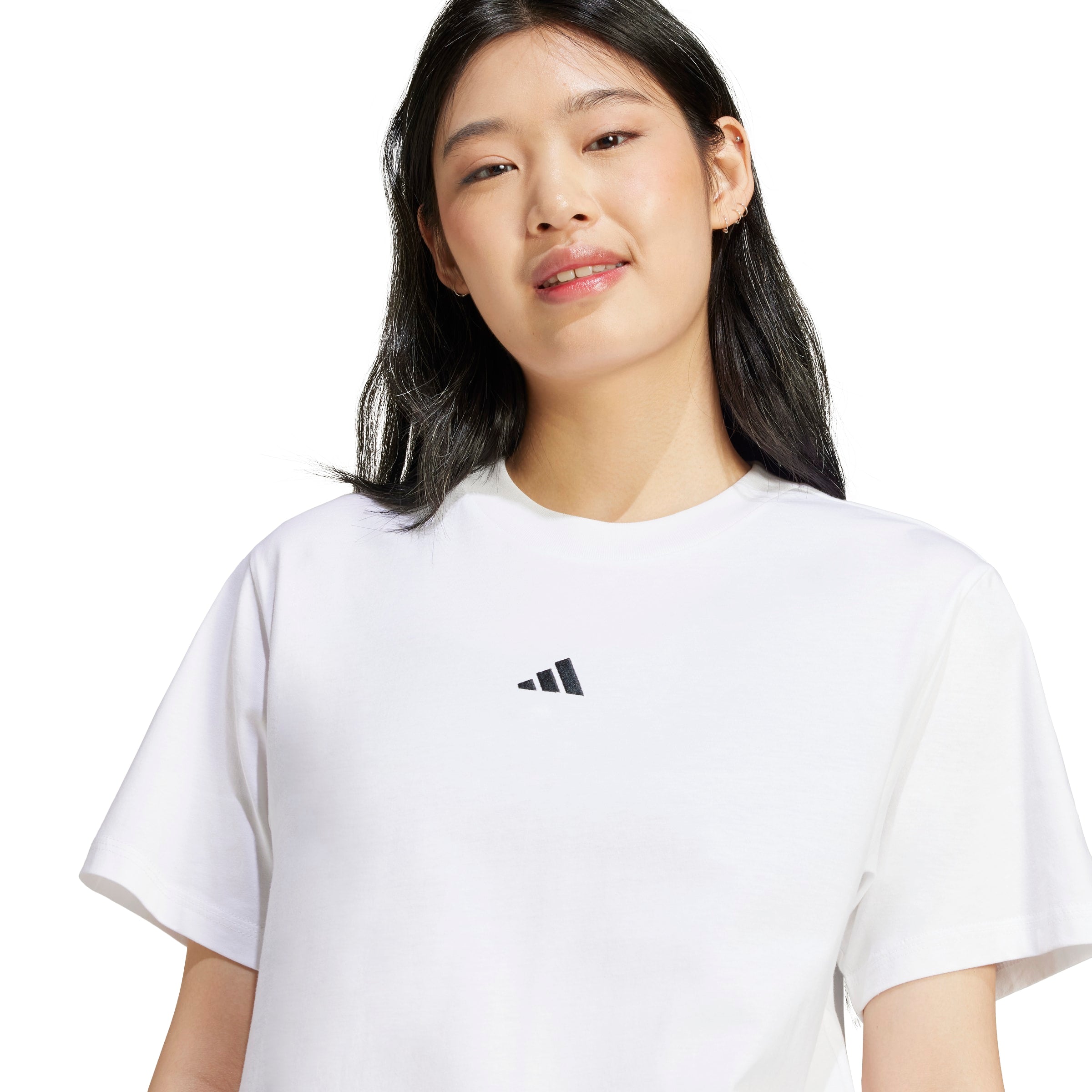 adidas Essentials Small Logo Cotton Womens Tee