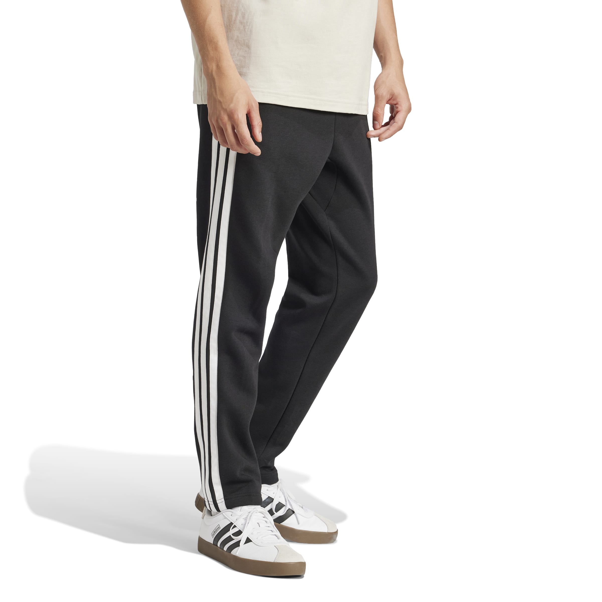 adidas Essentials 3-Stripes Mens Open Hem Fleece Pants