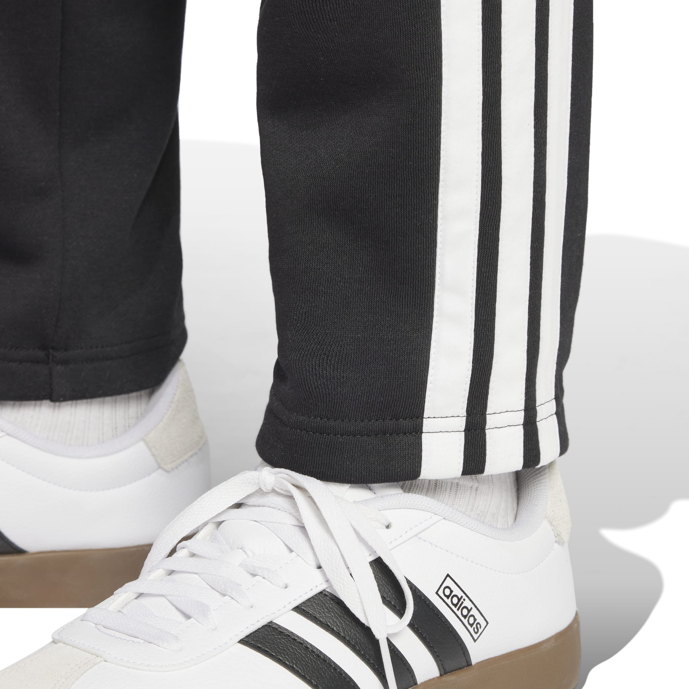 adidas Essentials 3-Stripes Mens Open Hem Fleece Pants