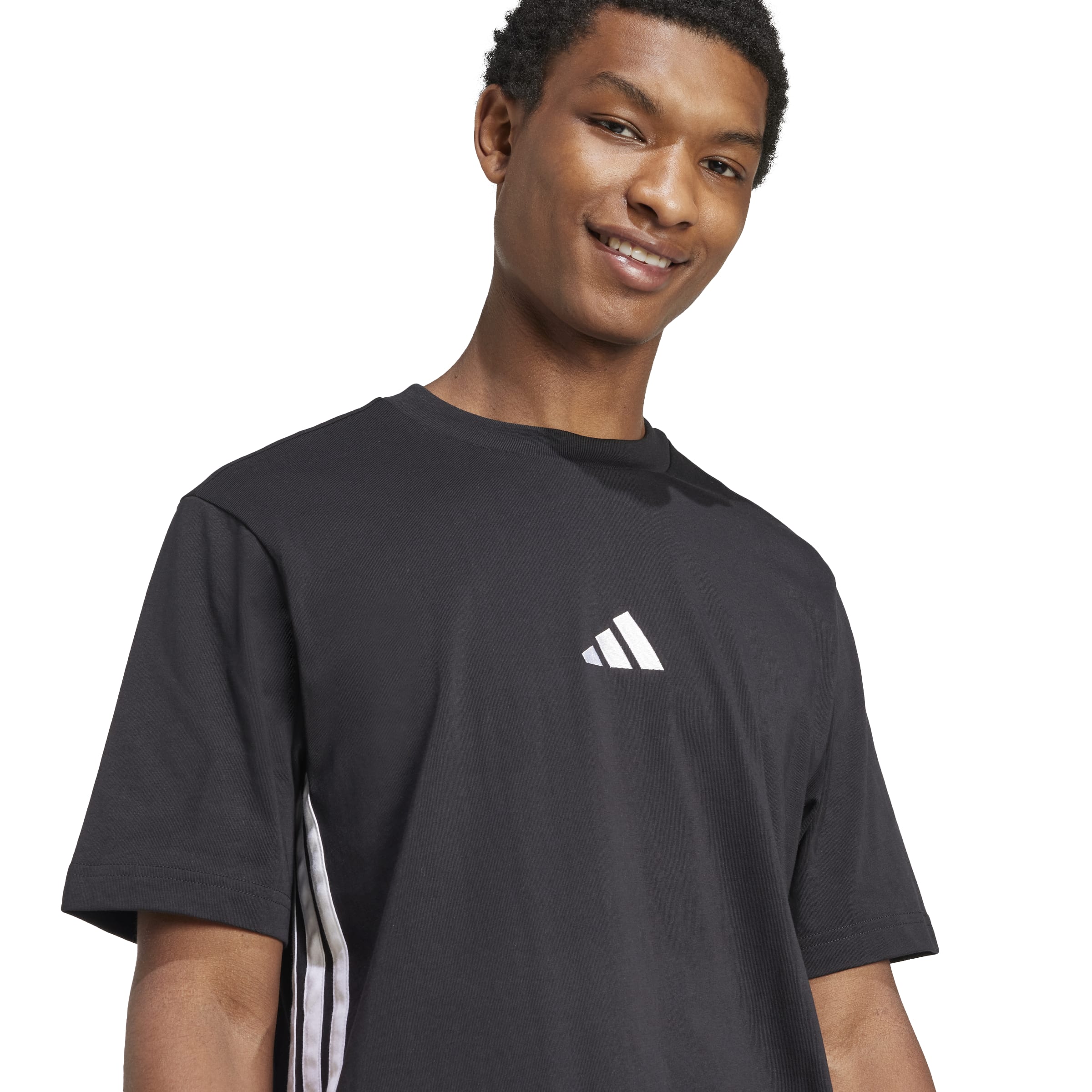 adidas 3-Stripes Single Jersey Mens Tee