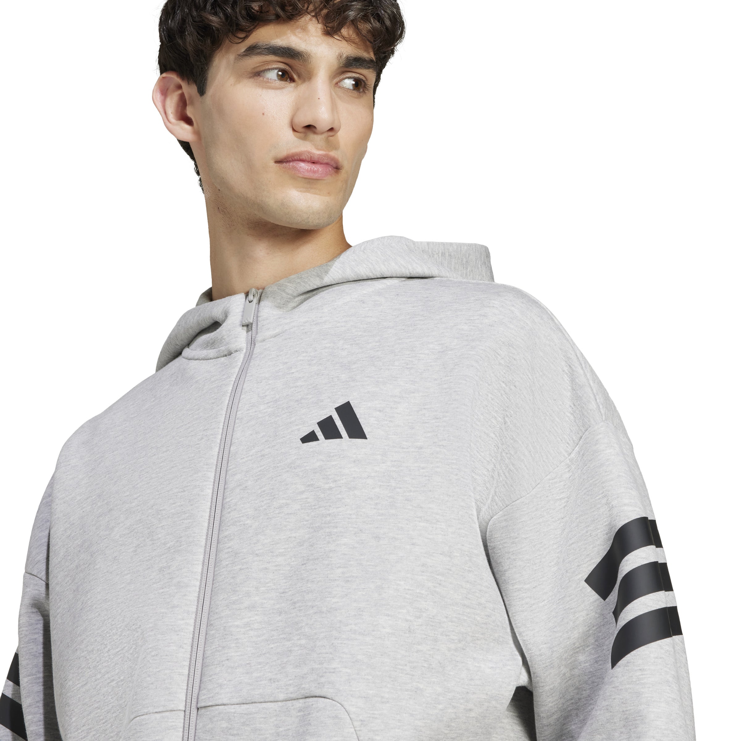 adidas Future Icons 3-Stripes Mens Full Zip Hoodie