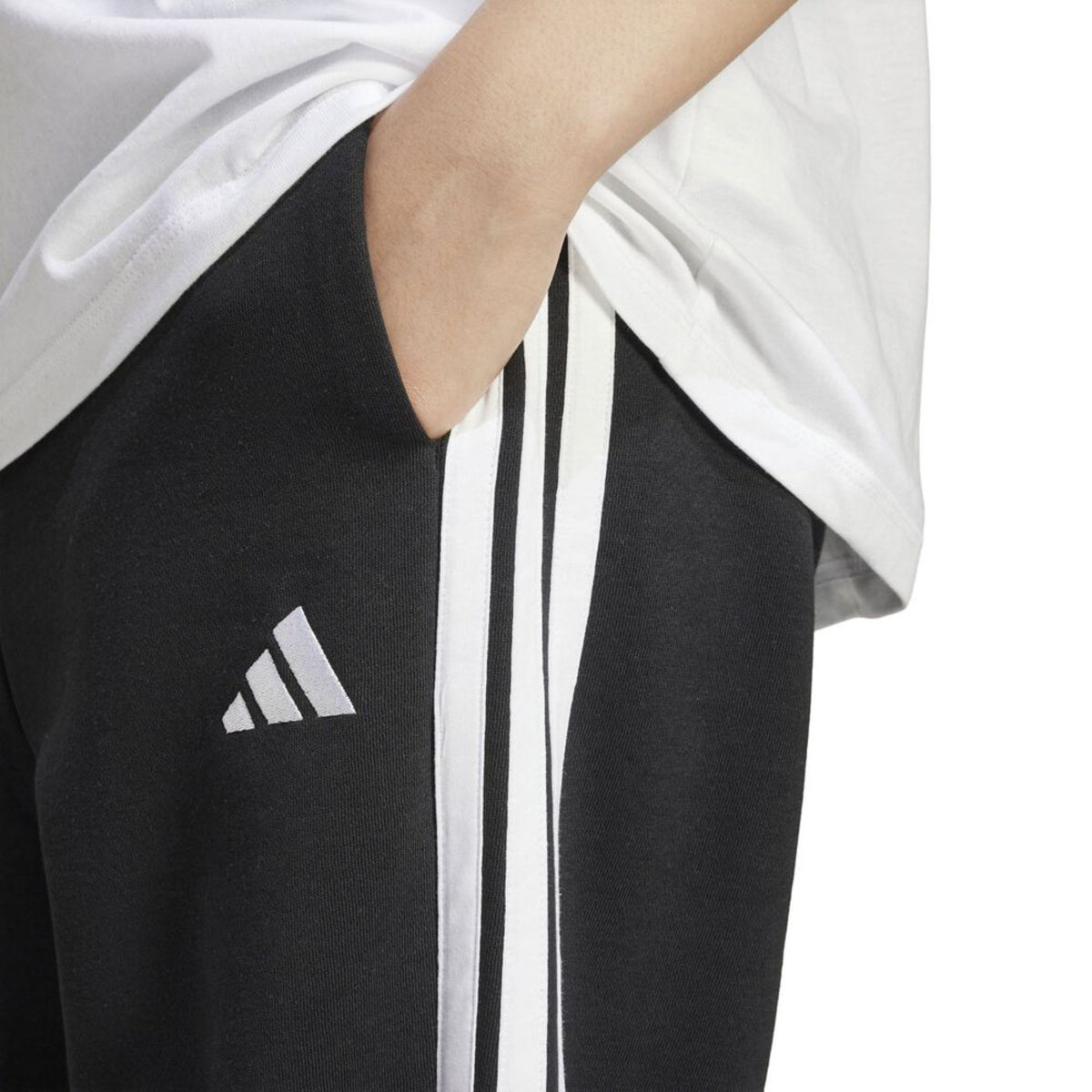 adidas Essentials 3-Stripes Loose Fit Fleece Womens Pants