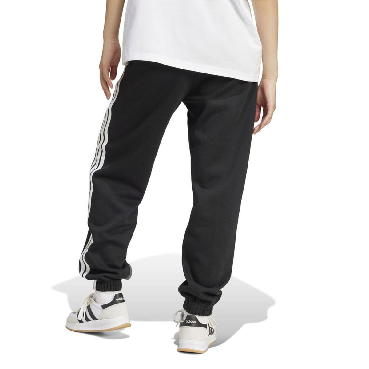 adidas Essentials 3-Stripes Loose Fit Fleece Womens Pants