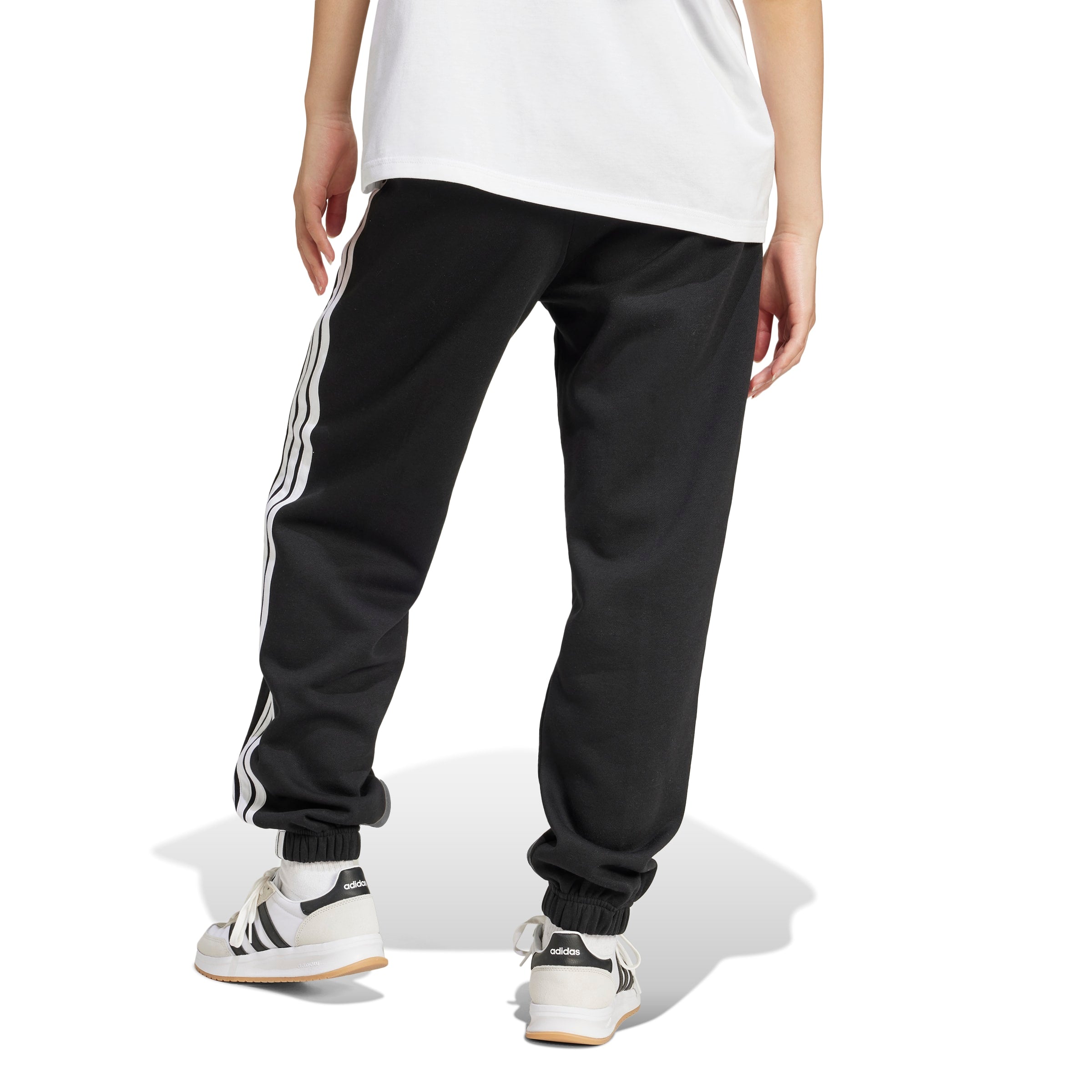 adidas Essentials 3-Stripes Fleece Womens Loose-Fit Joggers