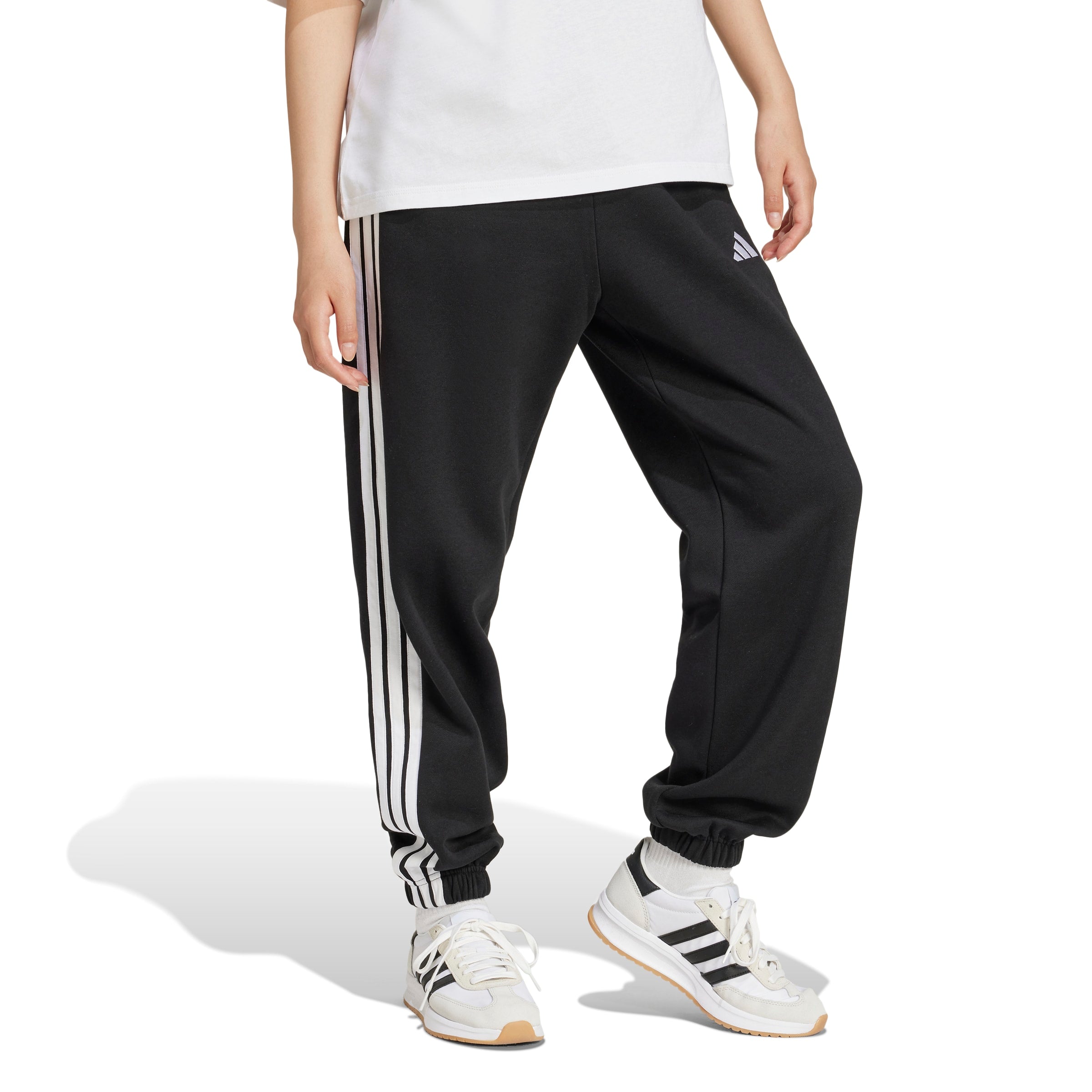 adidas Essentials 3-Stripes Fleece Womens Loose-Fit Joggers