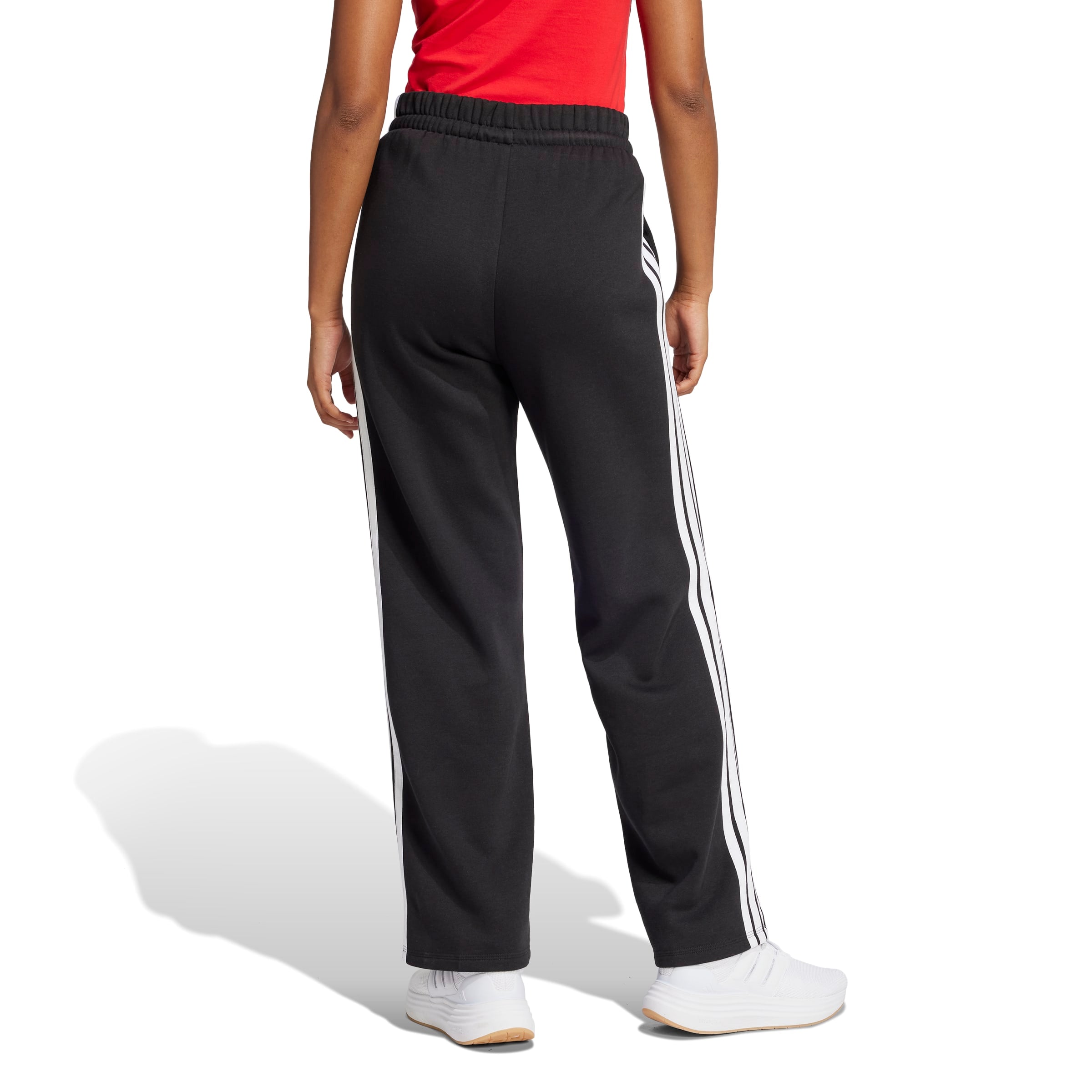 adidas Essentials 3-Stripes Womens Open Hem Fleece Pants