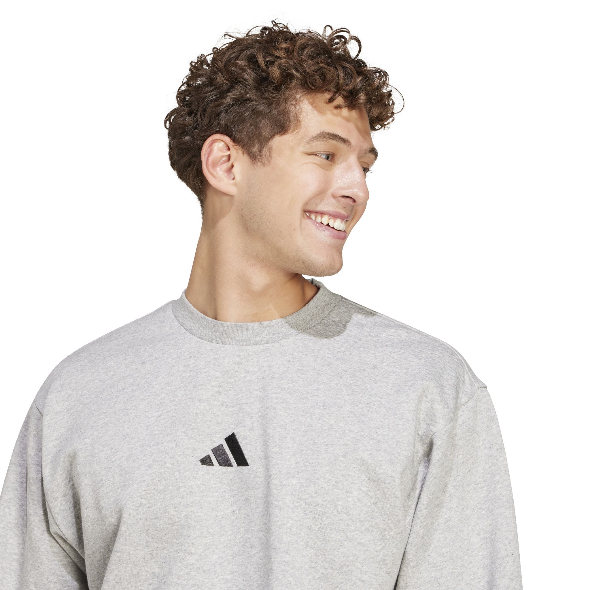adidas Essentials Feel Cozy Mens Fleece Sweatshirt