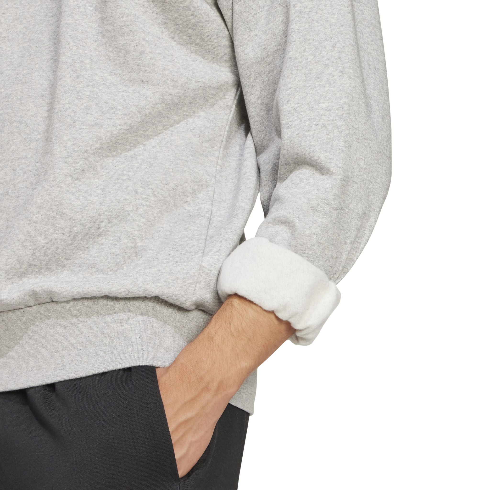 adidas Essentials Feel Cozy Mens Fleece Sweatshirt