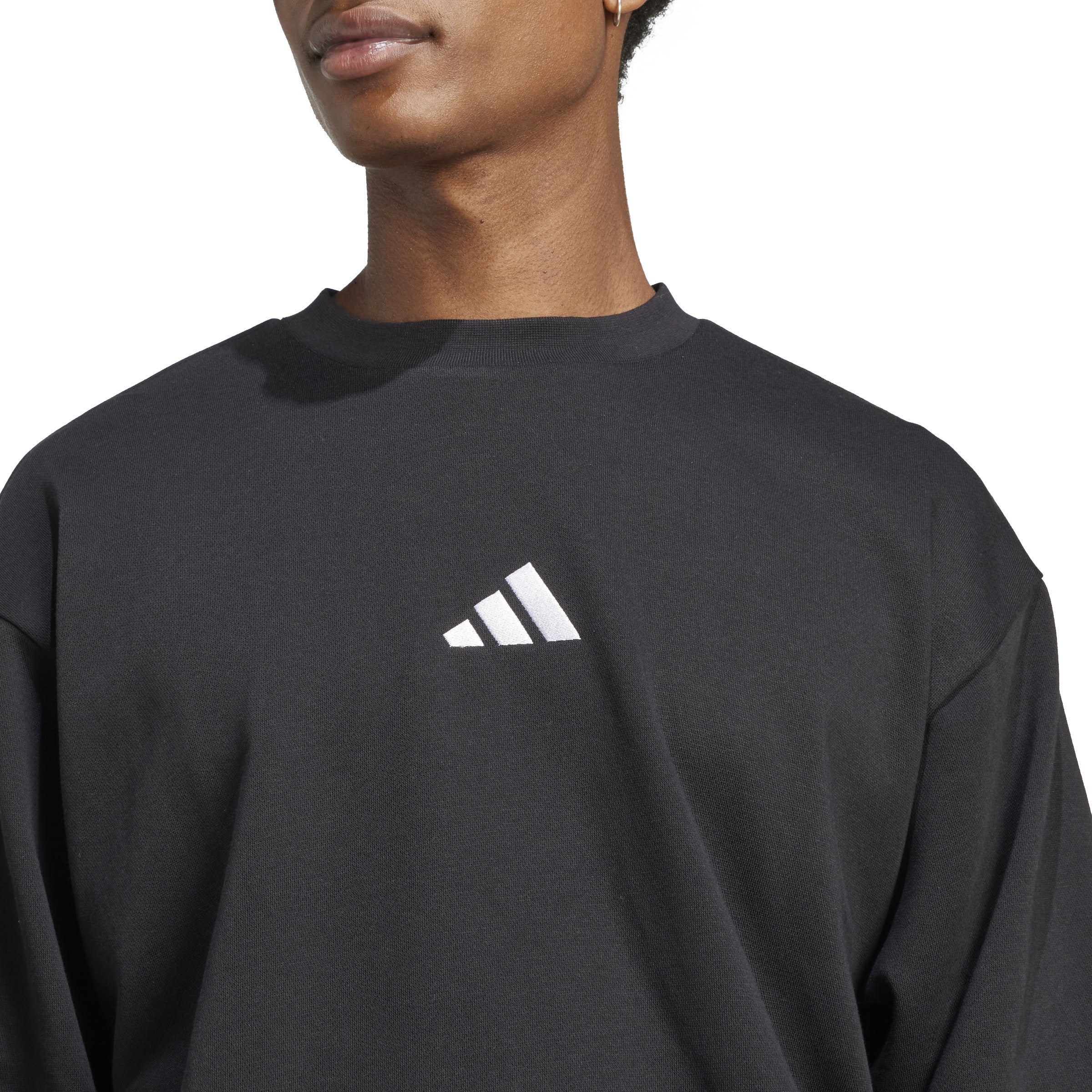 adidas Essentials Feel Cozy Mens Fleece Sweatshirt