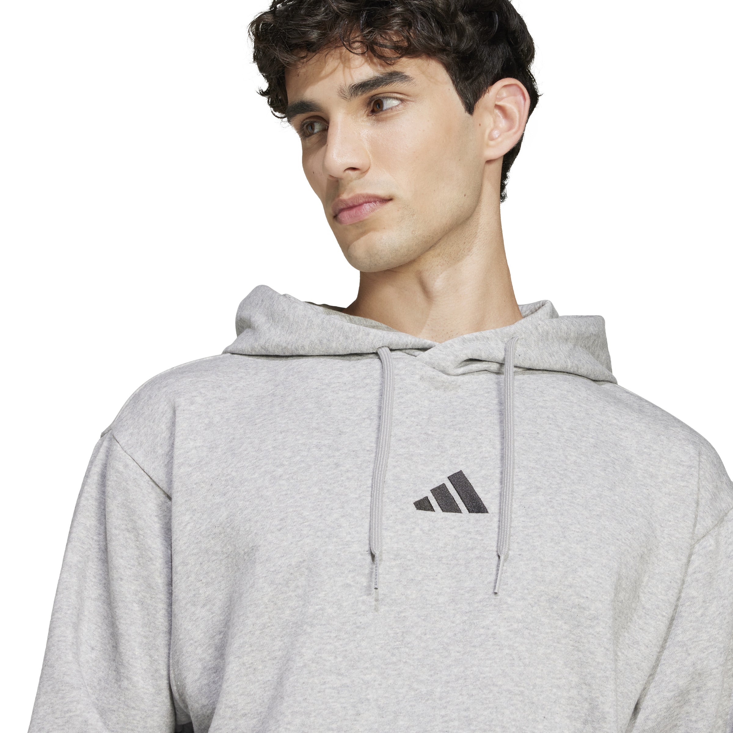 adidas Essentials Feel Cozy Mens Fleece Hoodie