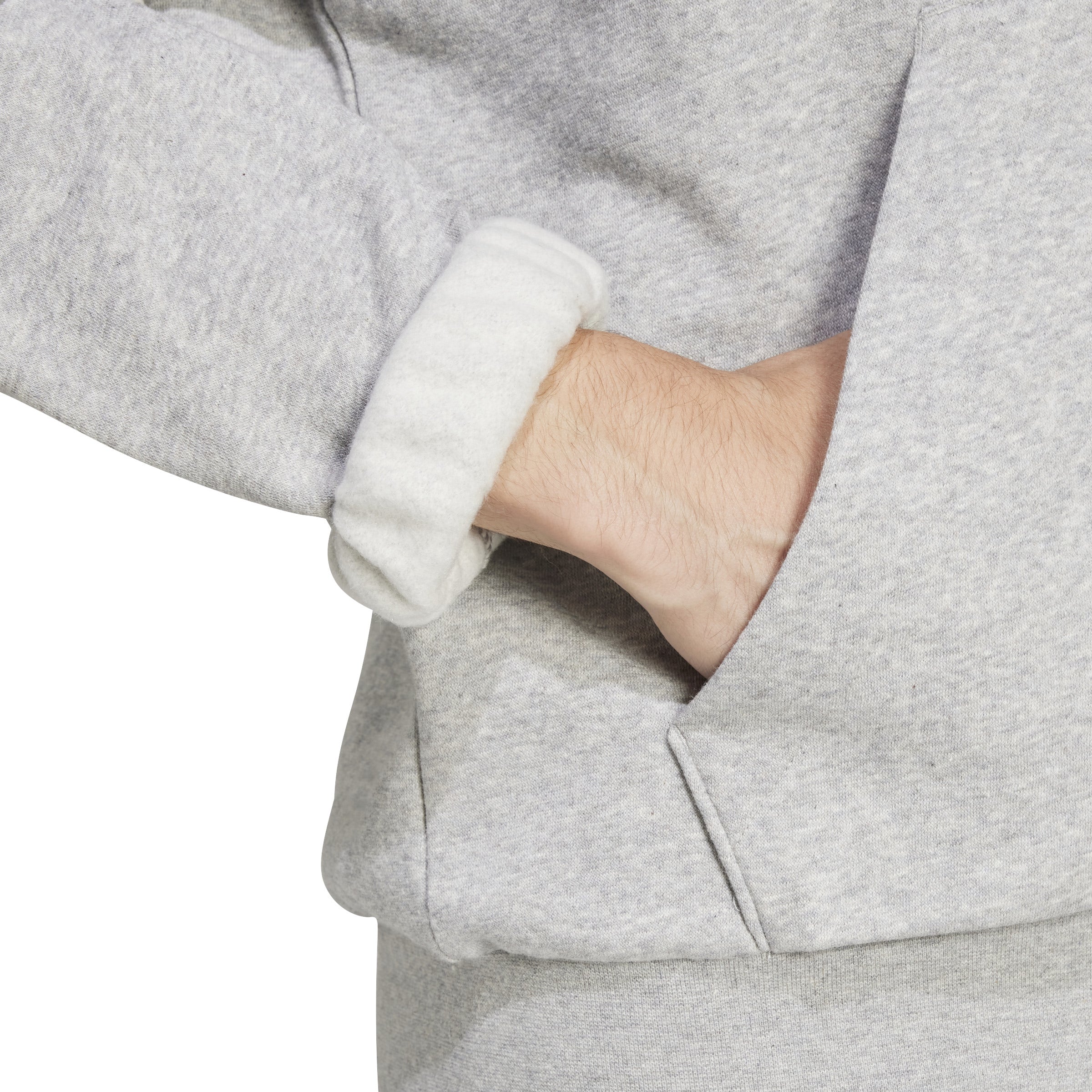 adidas Essentials Feel Cozy Mens Fleece Hoodie