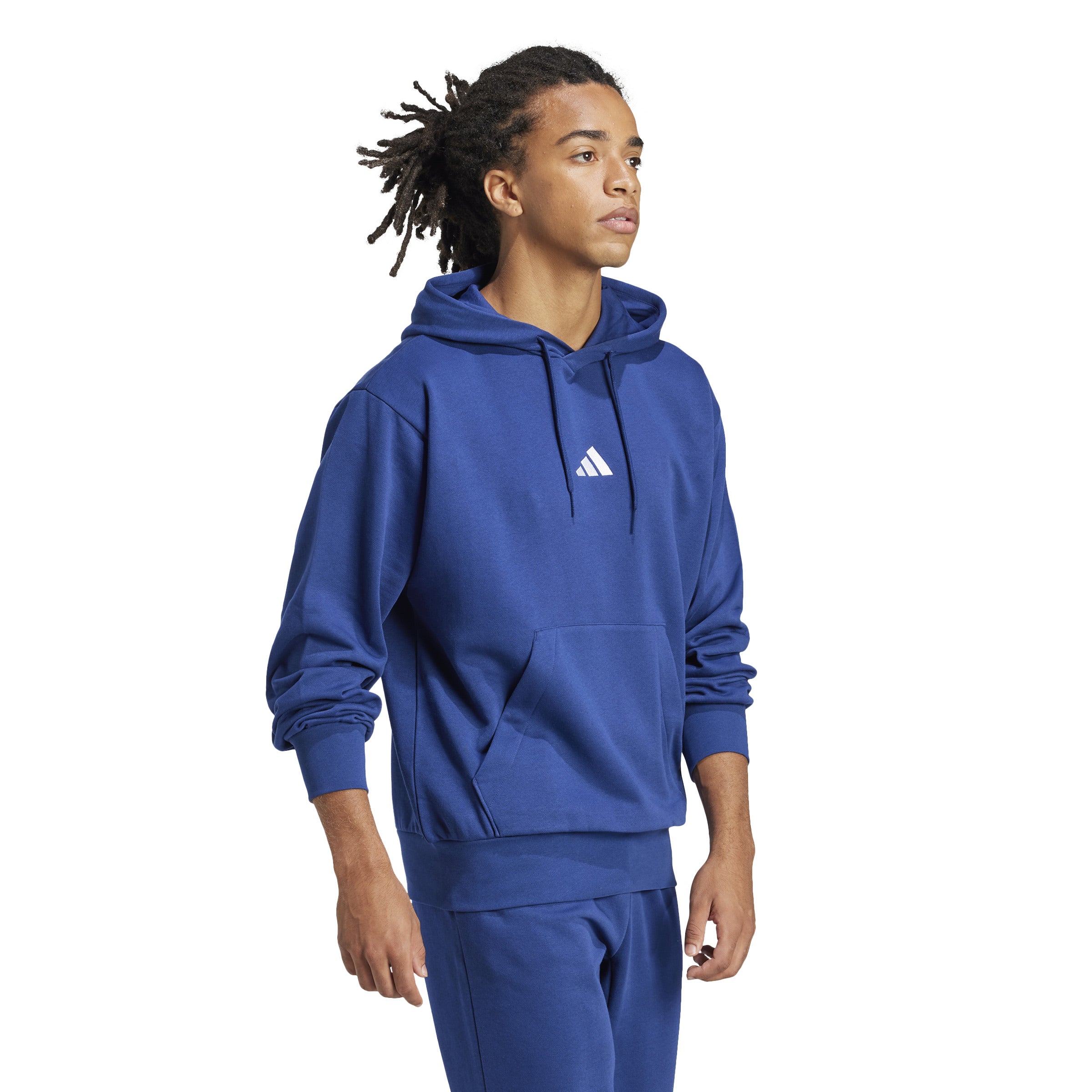 adidas Essentials Feel Cozy Mens Fleece Hoodie