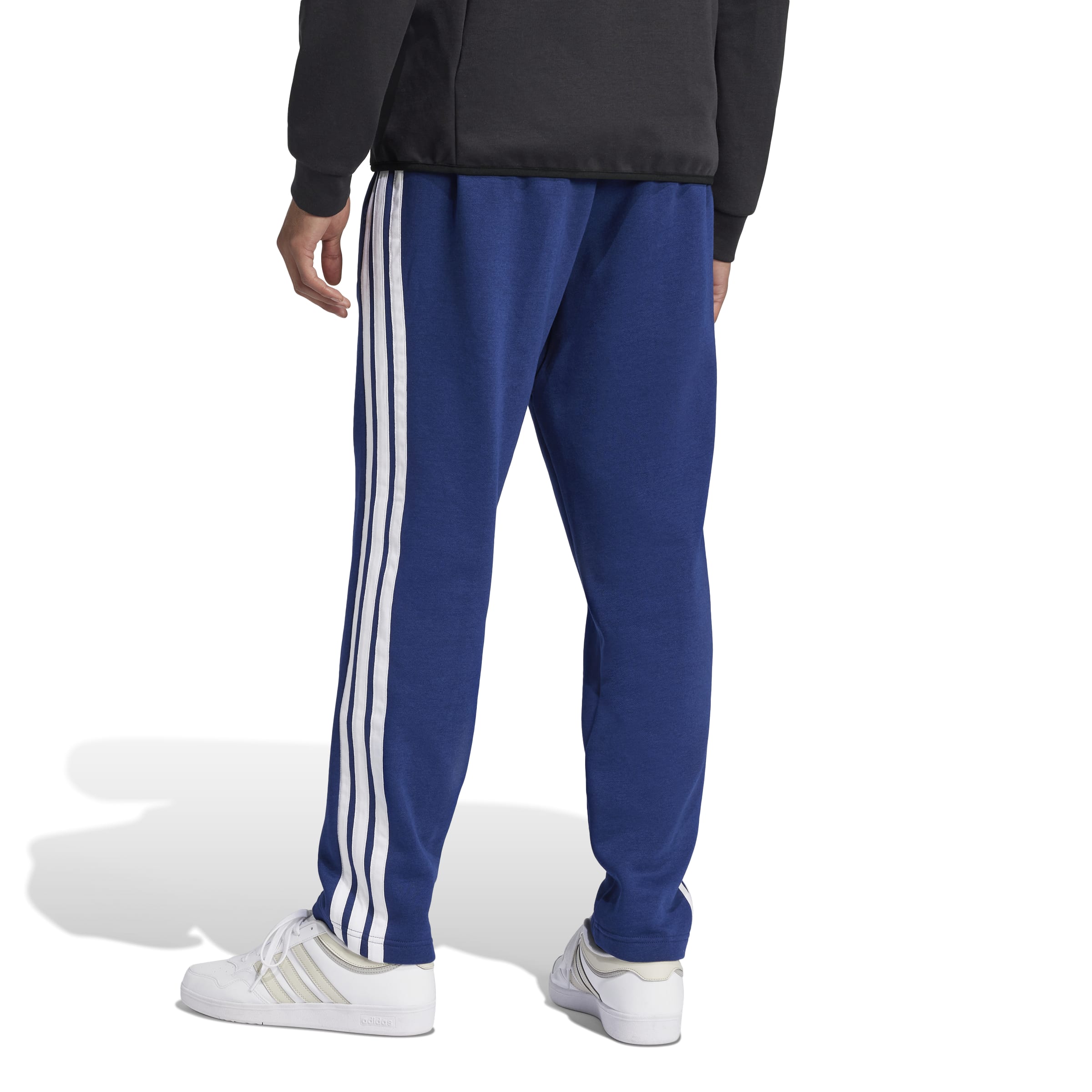 adidas Essentials 3-Stripes Mens Open Hem Fleece Pants
