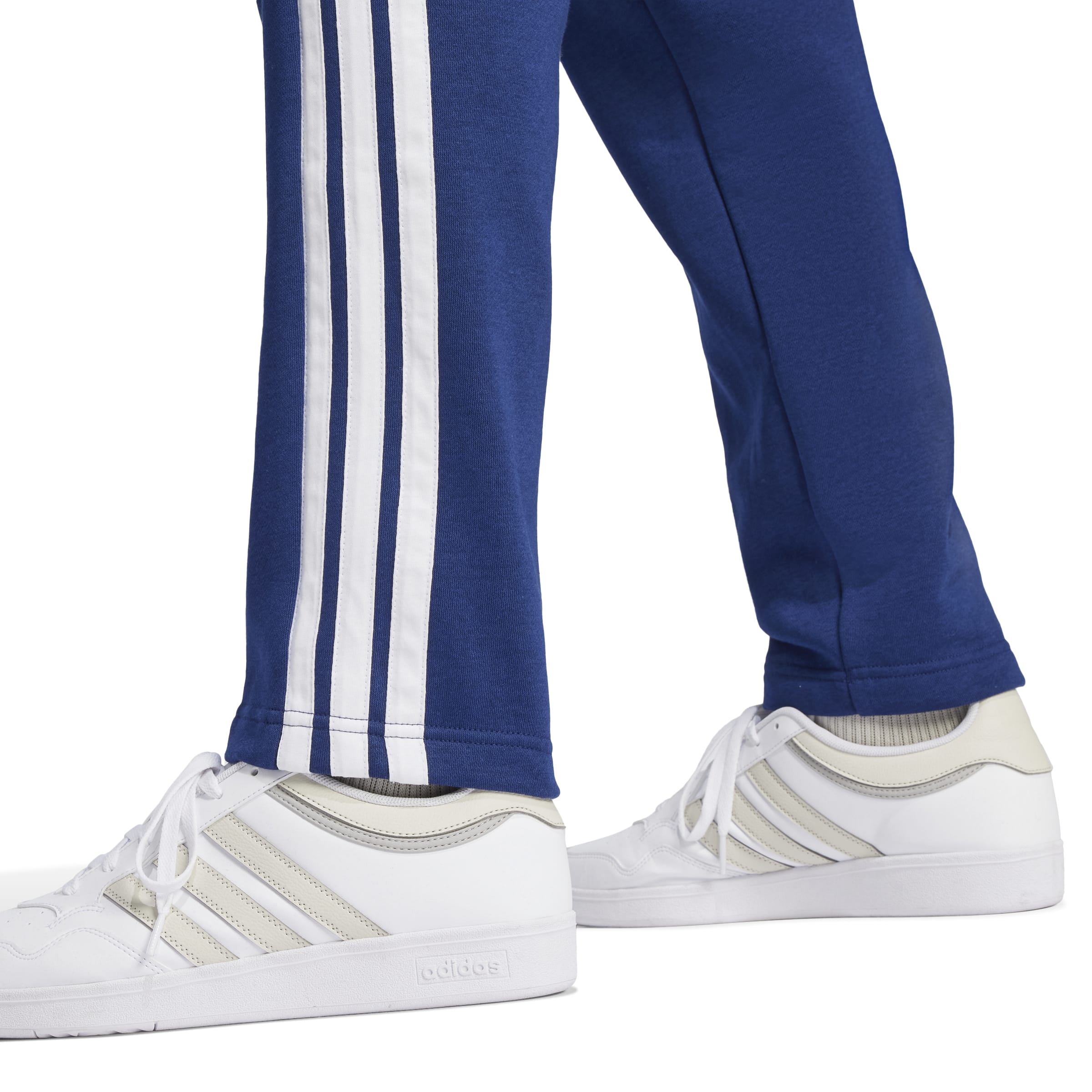 adidas Essentials 3-Stripes Mens Open Hem Fleece Pants