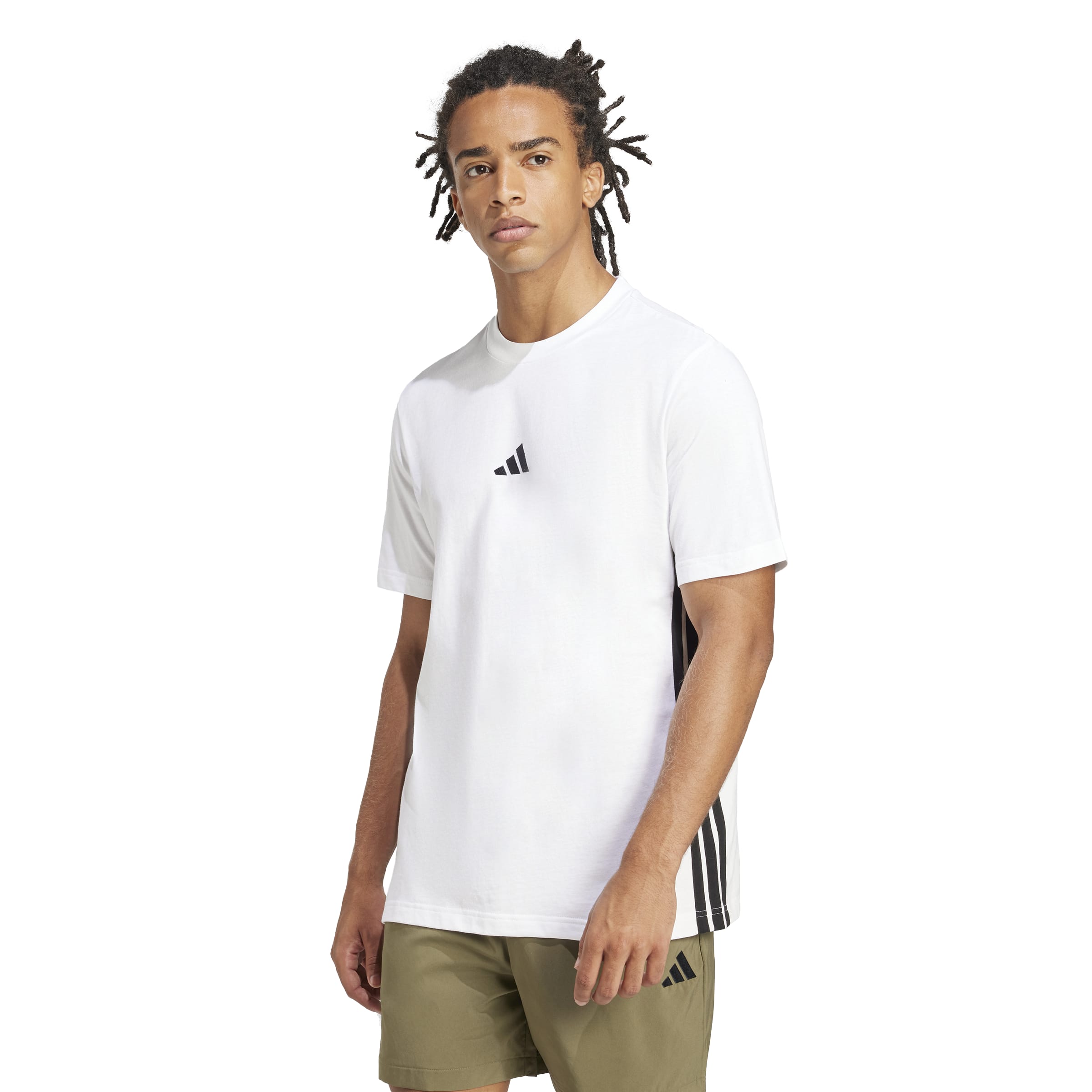 adidas Essentials 3-Stripes Single Mens Jersey Tee