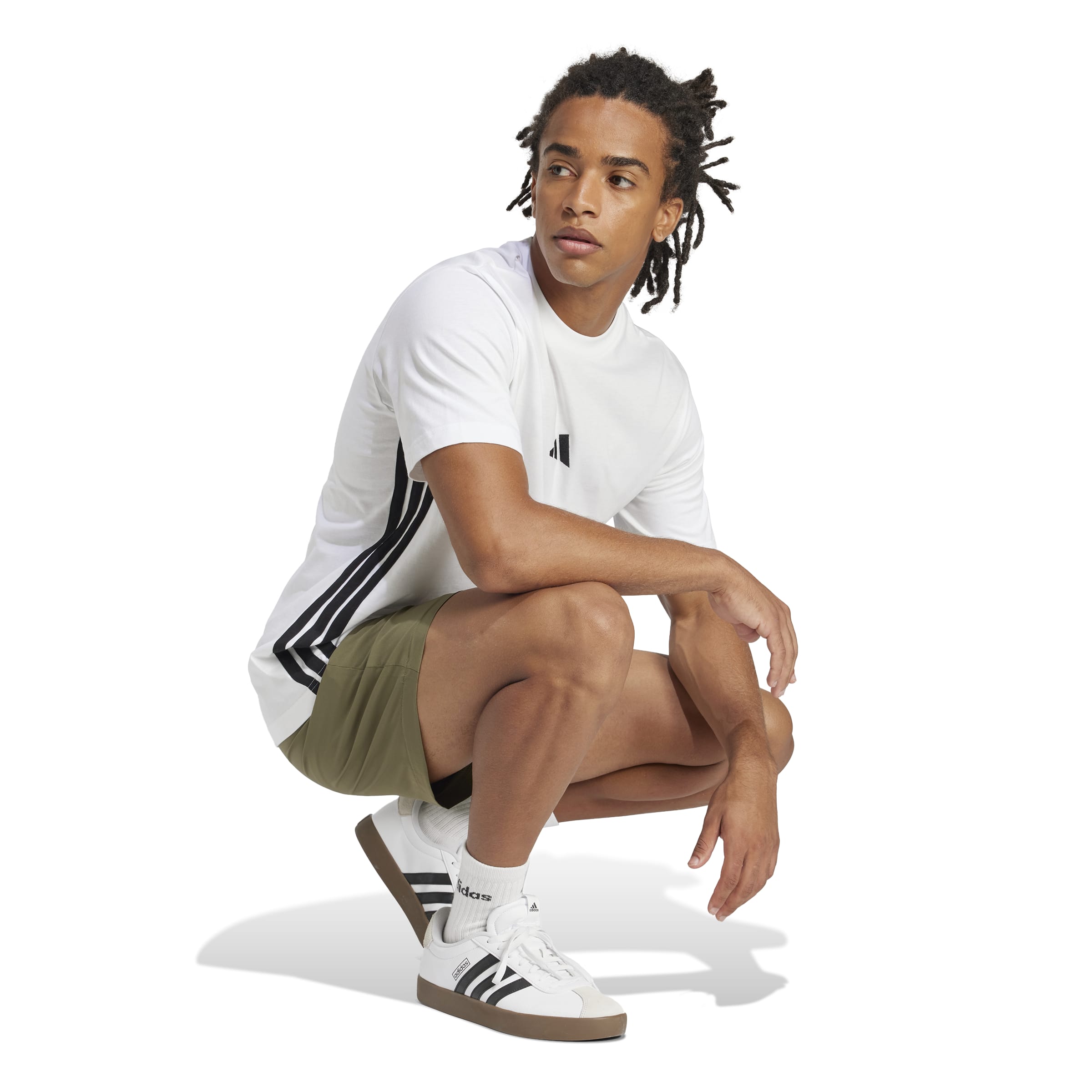 adidas Essentials 3-Stripes Single Mens Jersey Tee