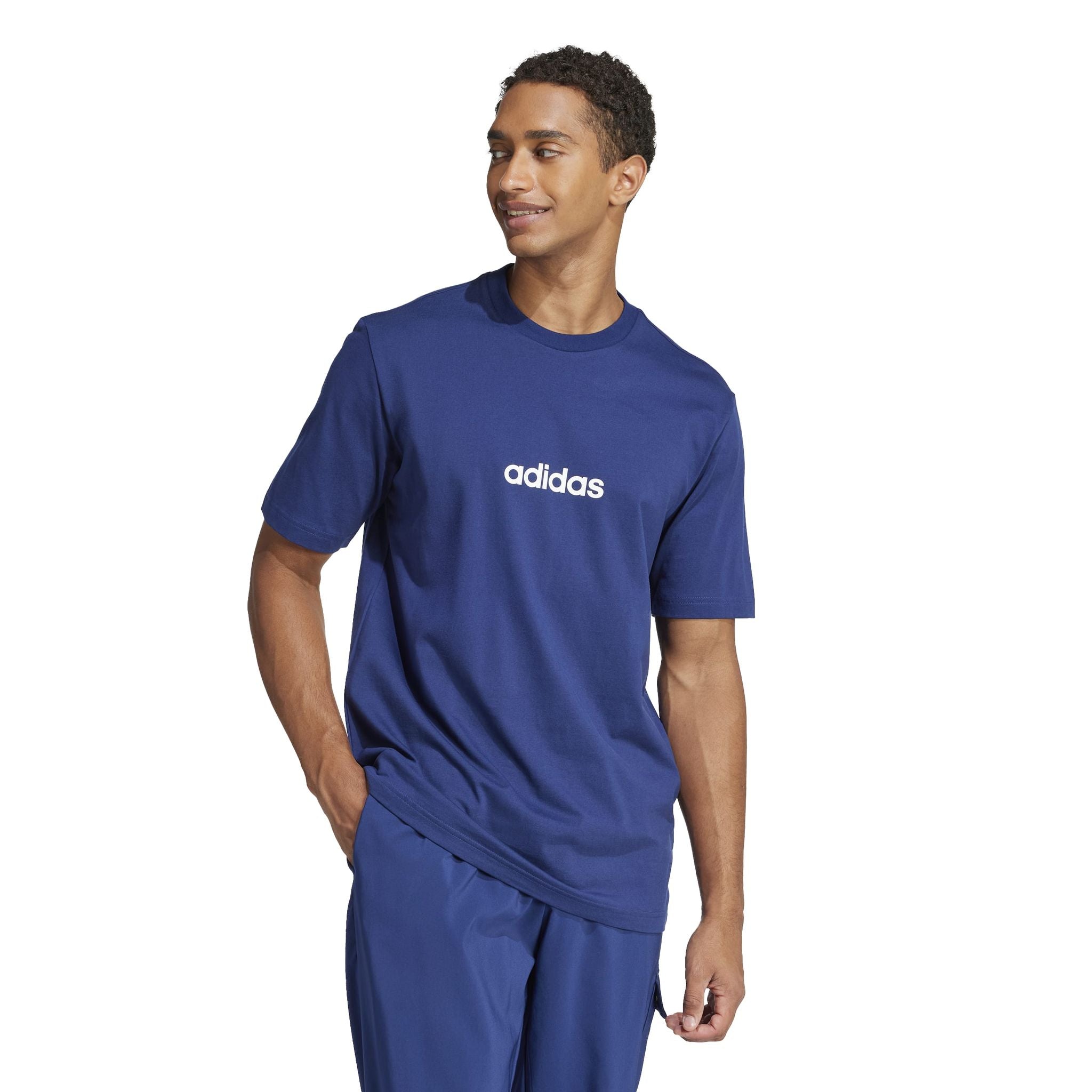adidas Essentials Linear Single Mens Jersey Tee