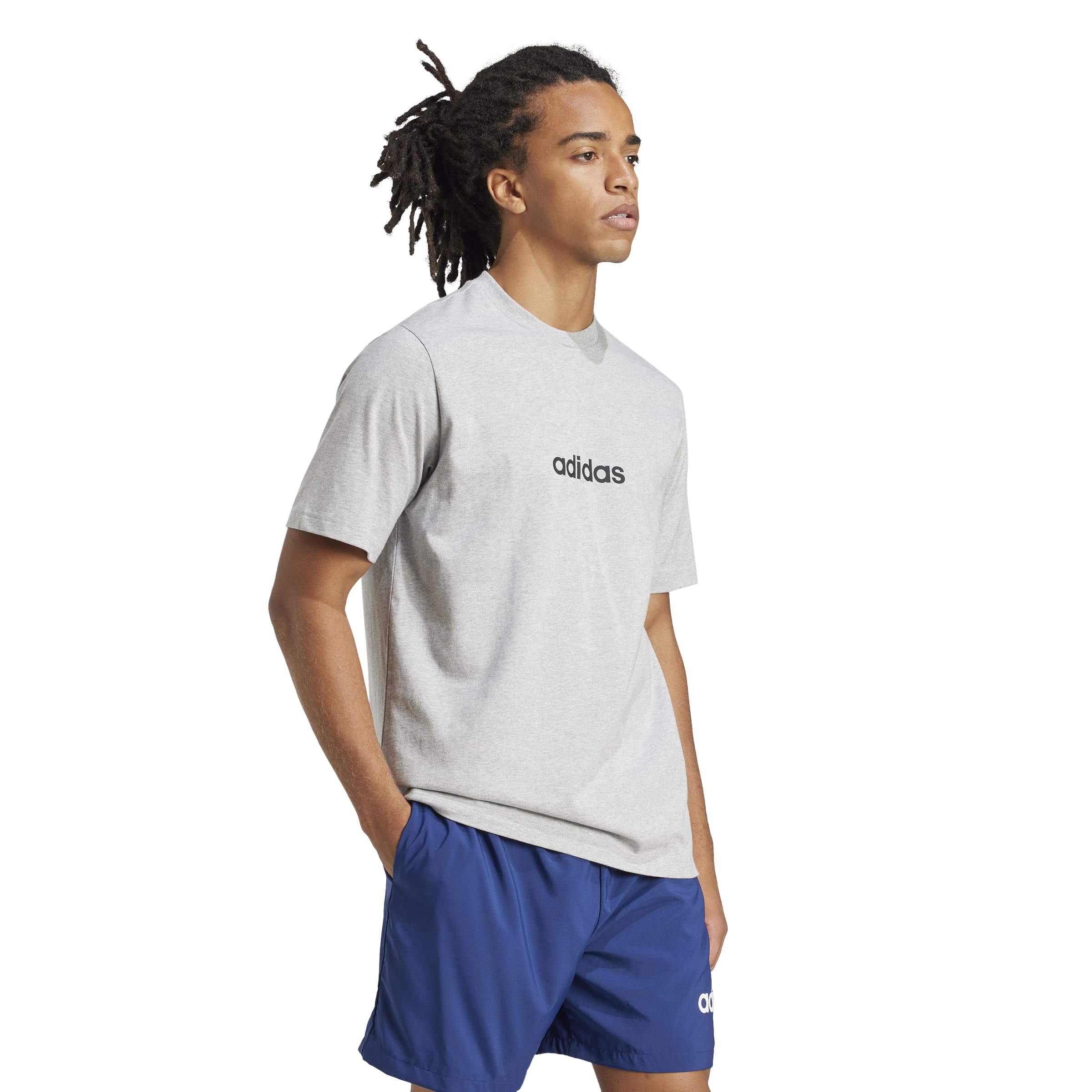 adidas Essentials Linear Embroidered Logo Mens Tee