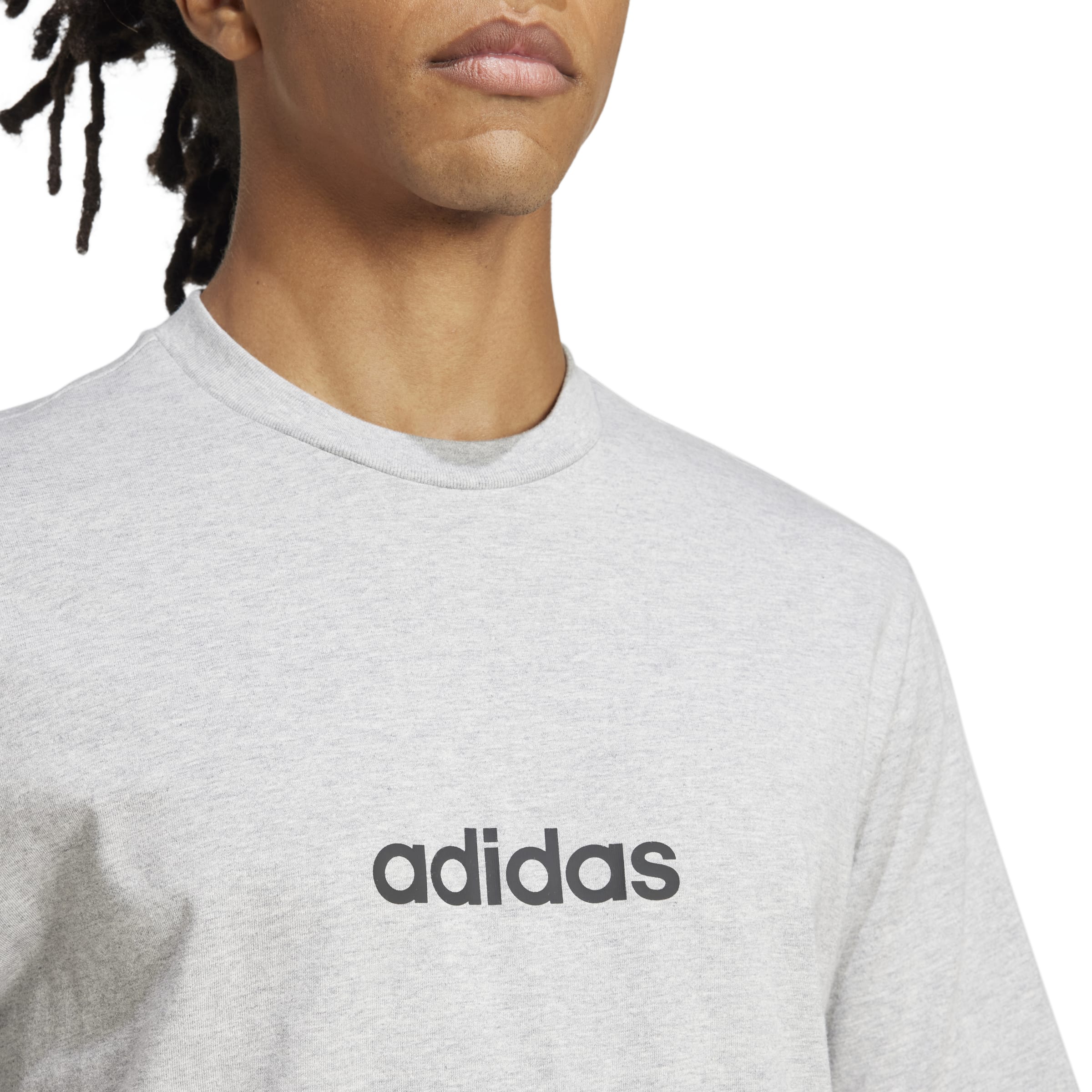 adidas Essentials Linear Embroidered Logo Mens Tee