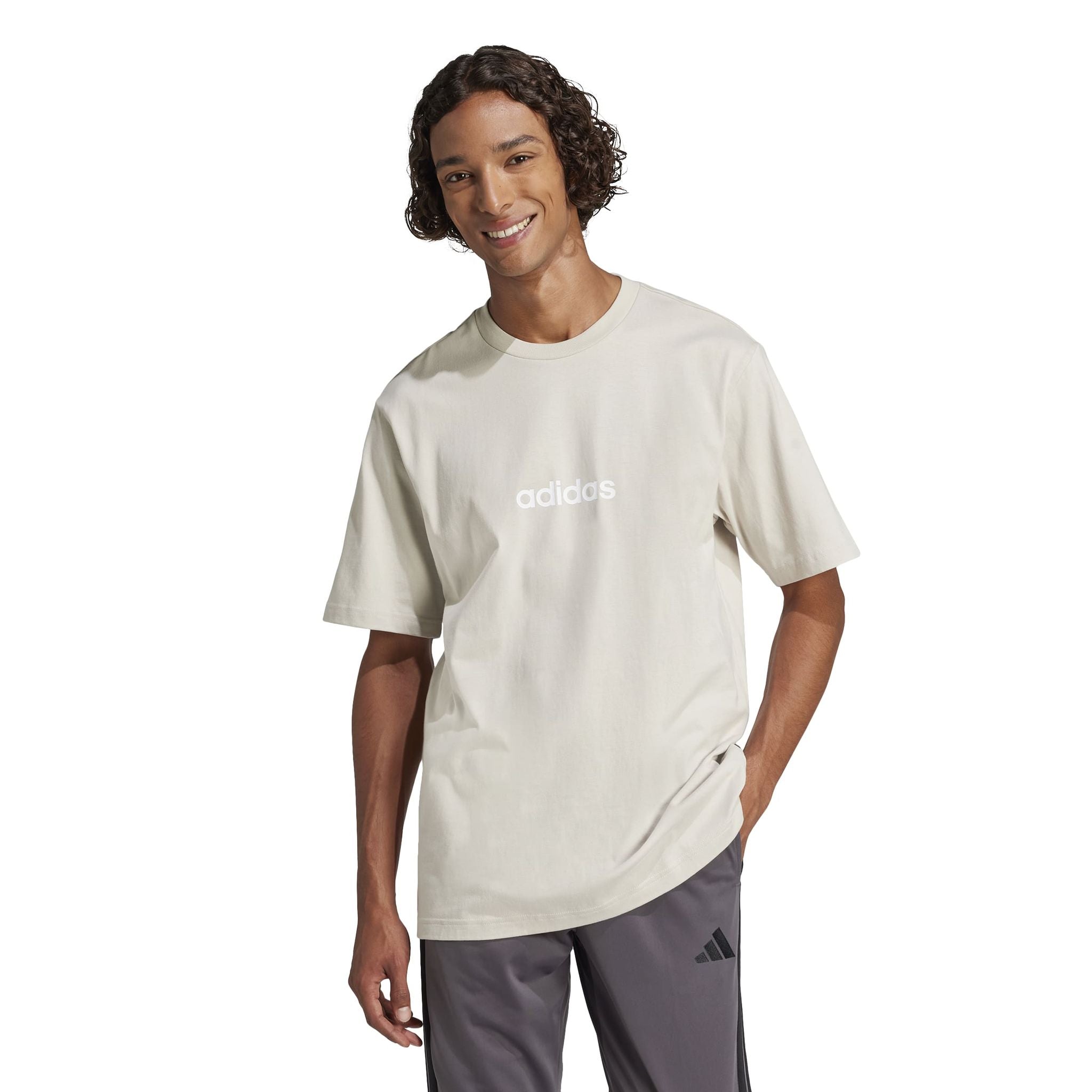 adidas Essentials Linear Single Mens Jersey Tee