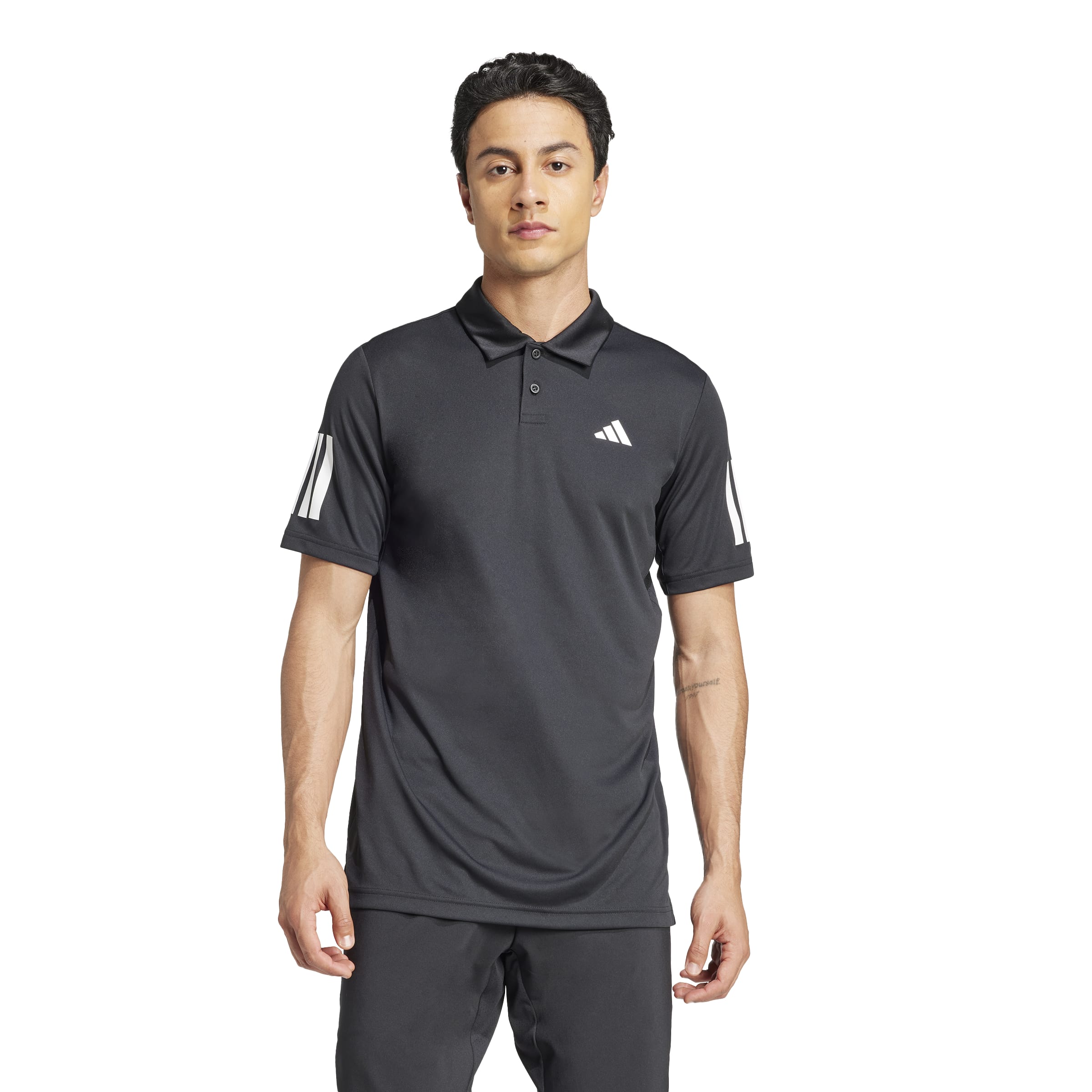 adidas Club 3 Stripes Mens Polo Shirt
