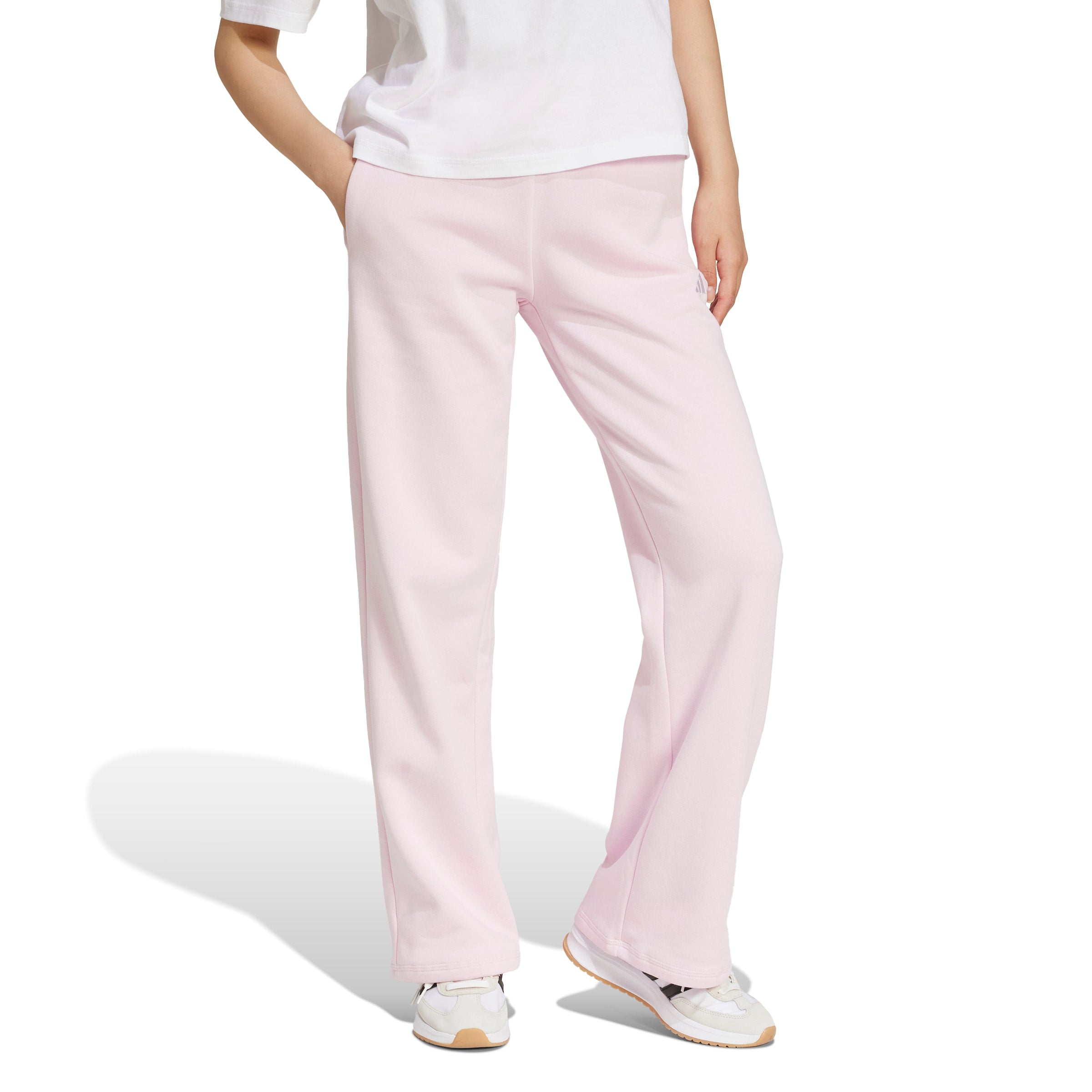 adidas Essentials Small Logo Feel Cozy Womens Open-Hem Joggers