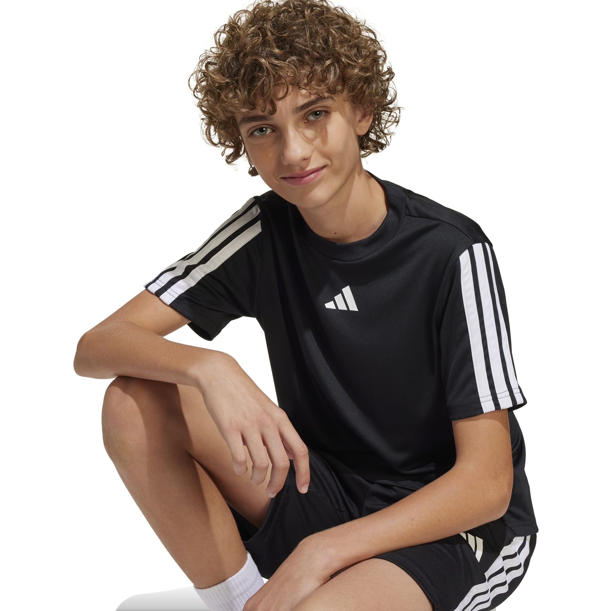 adidas Train Essentials 3-Stripes Boys Tee