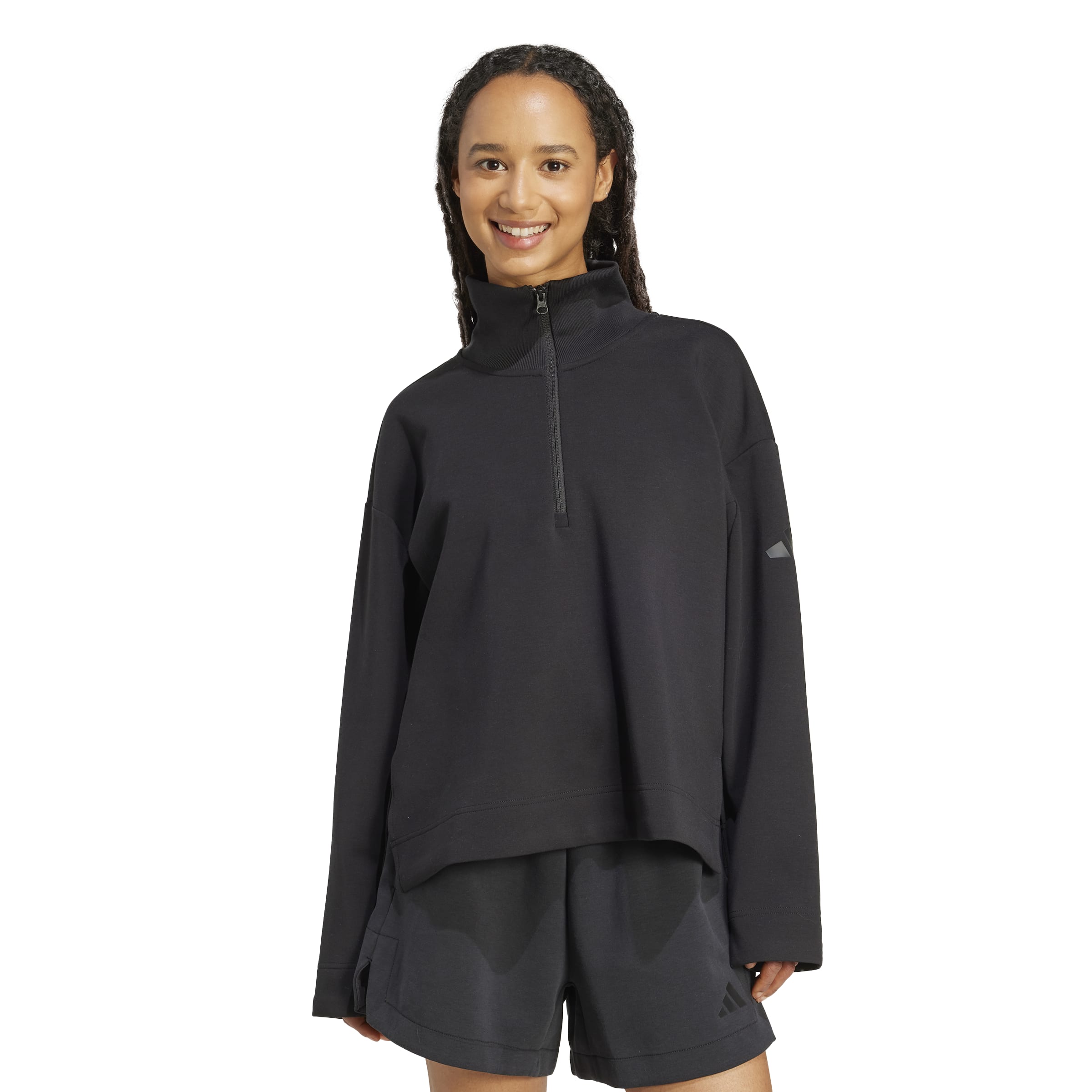 adidas Soft Lux Womens Quarter Zip