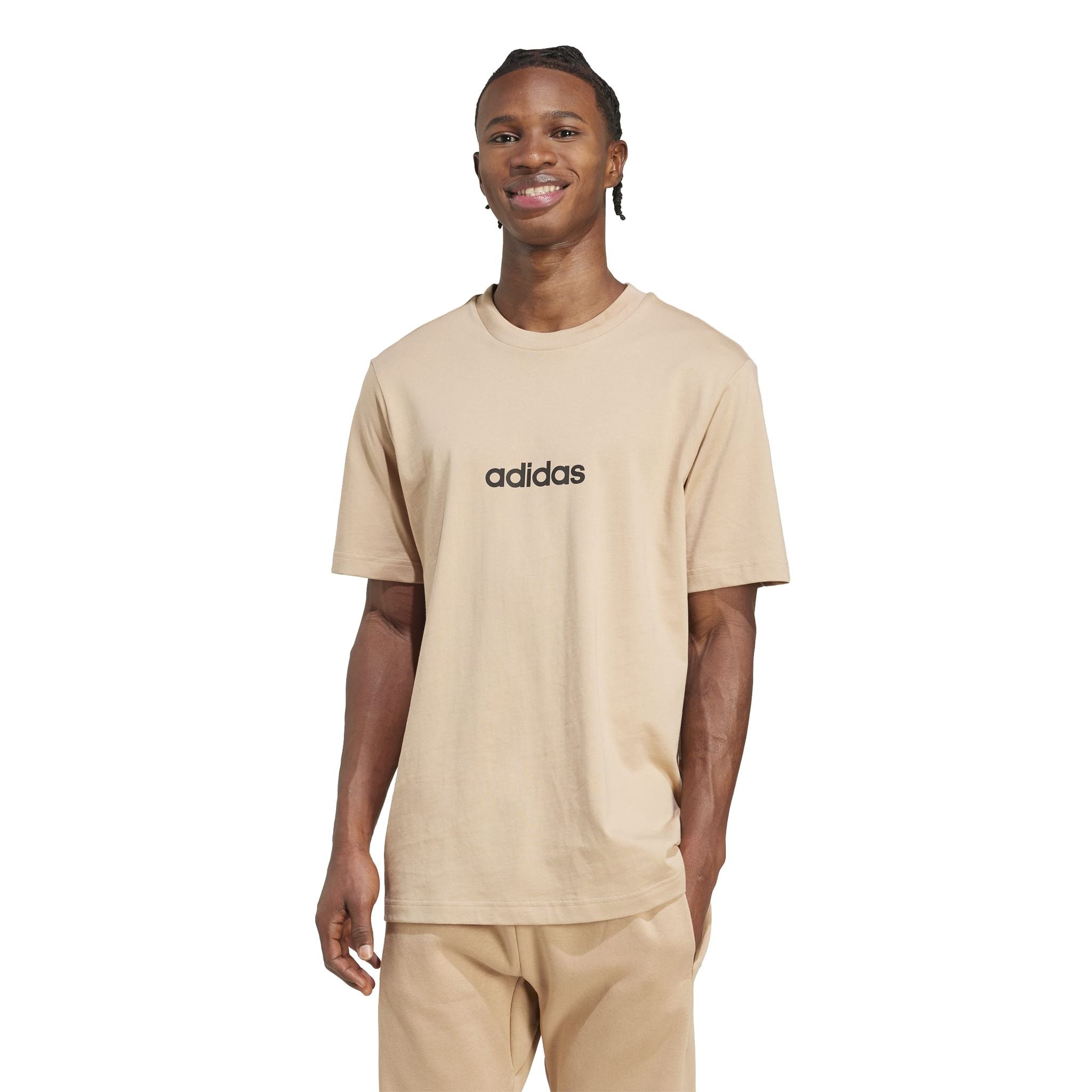 adidas Essentials Linear Single Mens Jersey Tee