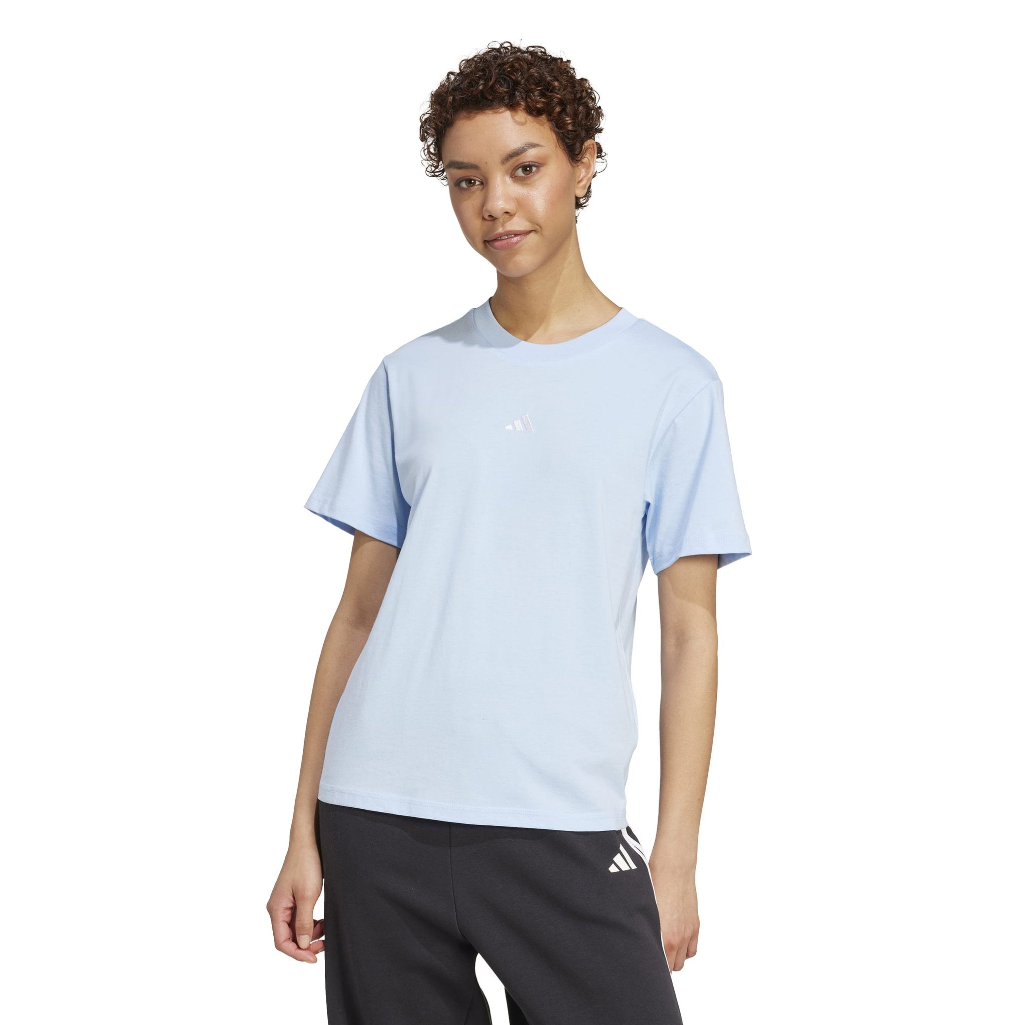 adidas Essentials Small Logo Womens Cotton Tee