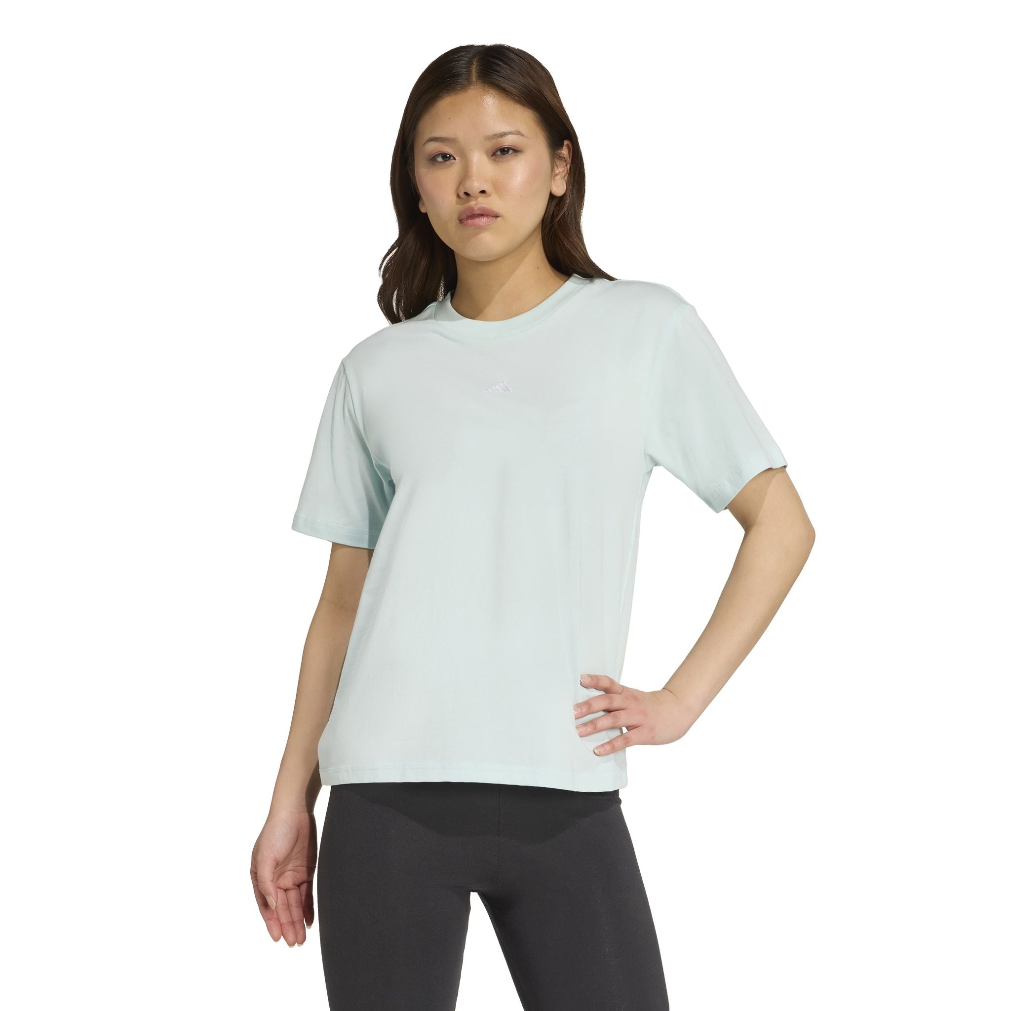 adidas Essentials Small Logo Cotton Womens Tee