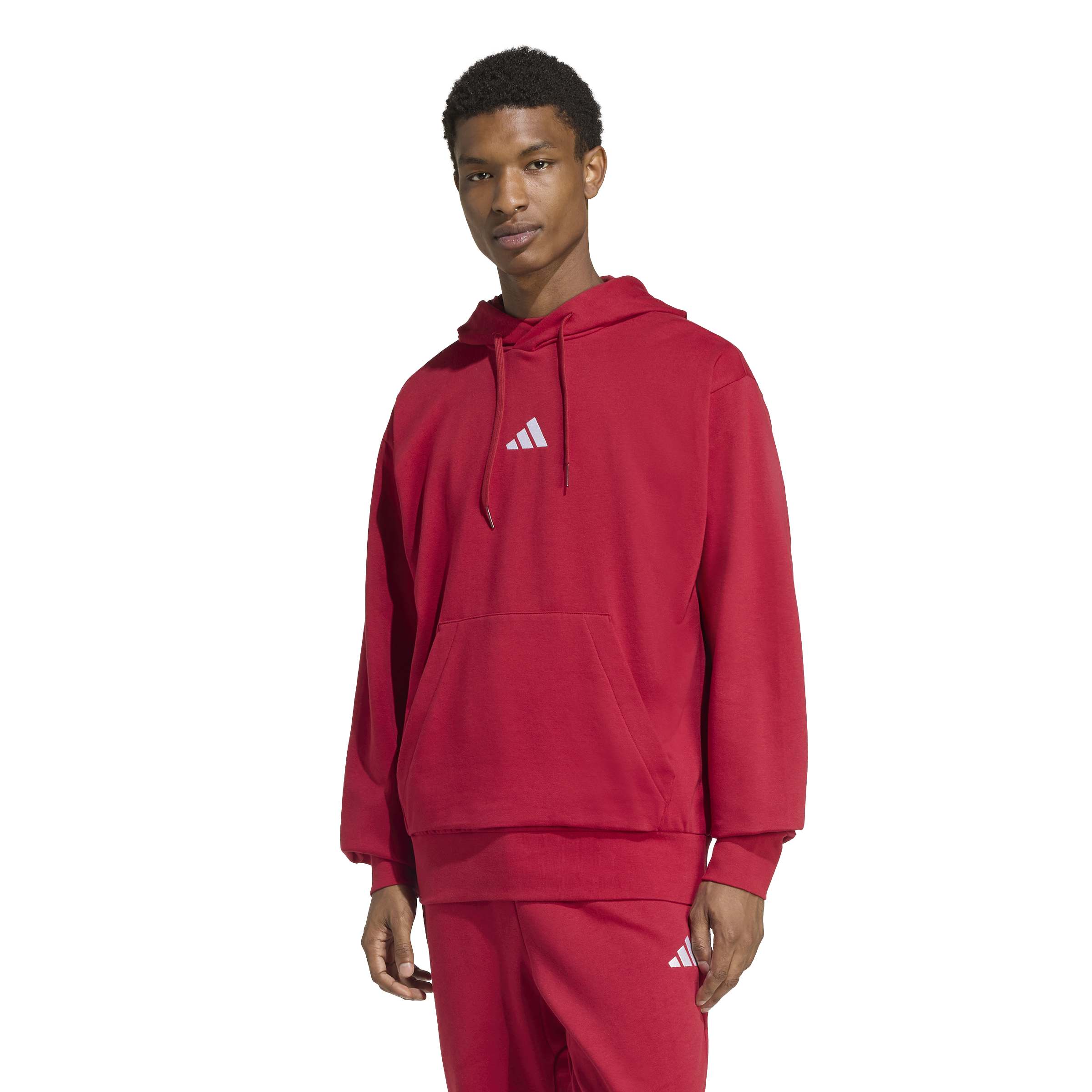 adidas Essentials Feel Cozy Mens Fleece Hoodie