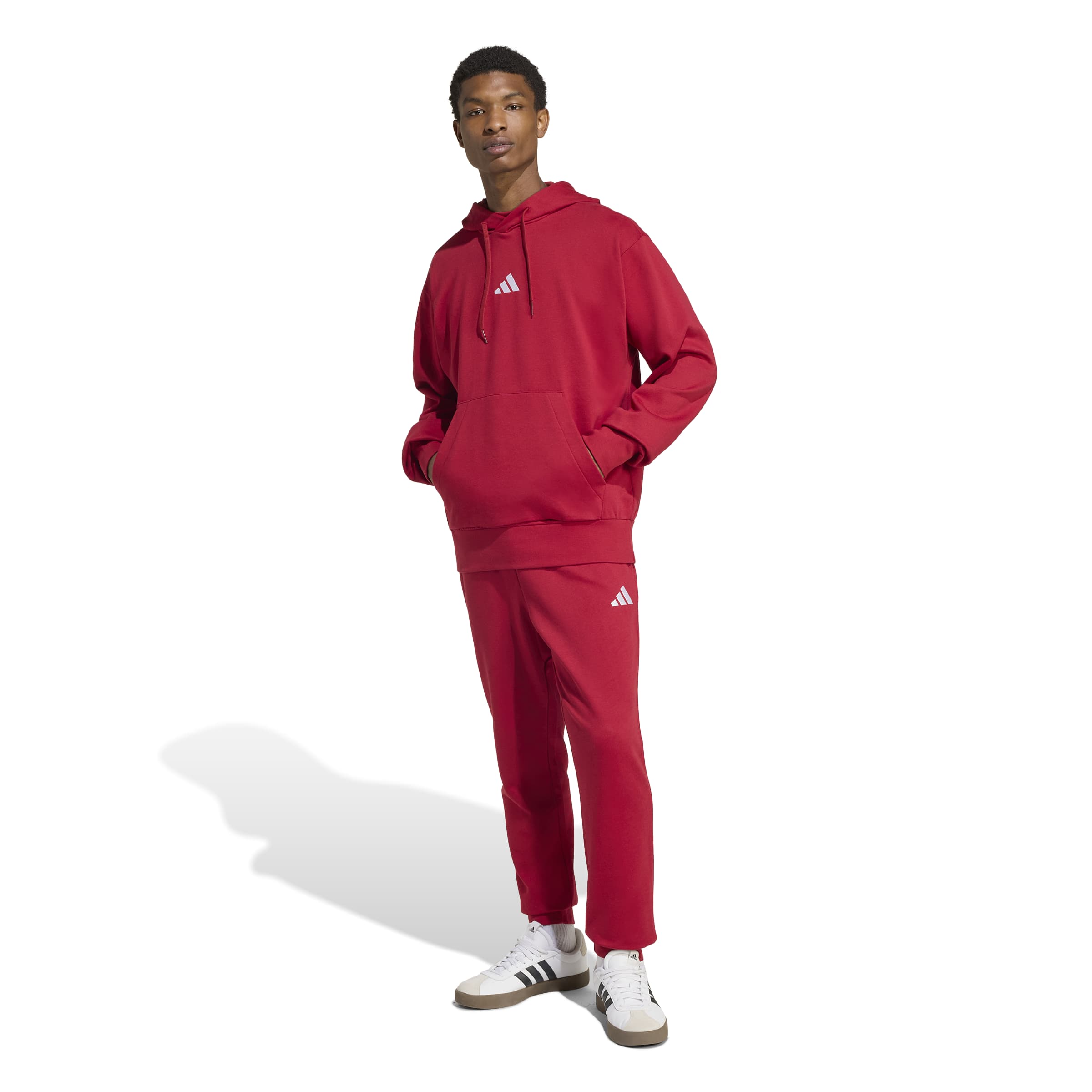 adidas Essentials Feel Cozy Mens Fleece Hoodie