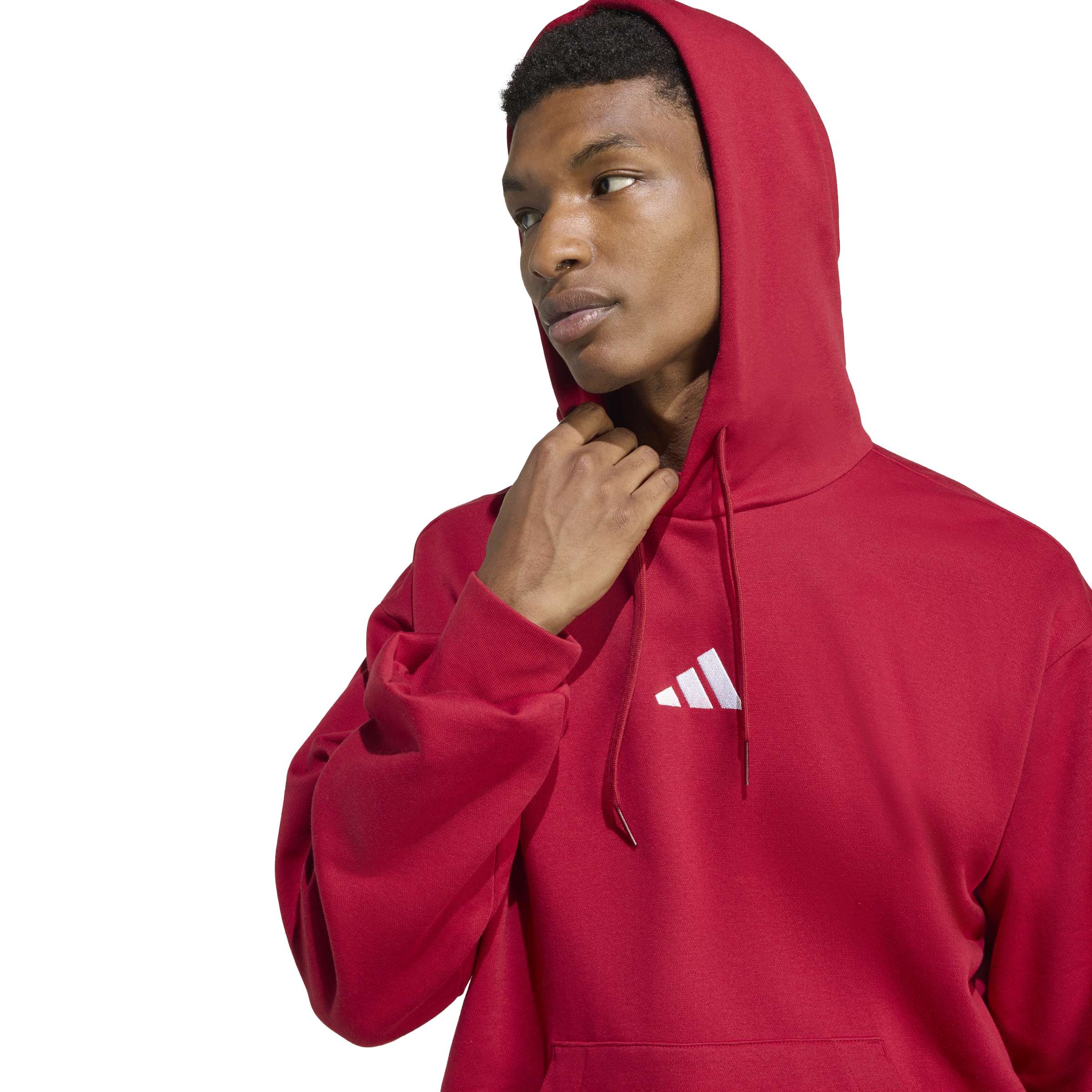 adidas Essentials Feel Cozy Mens Fleece Hoodie